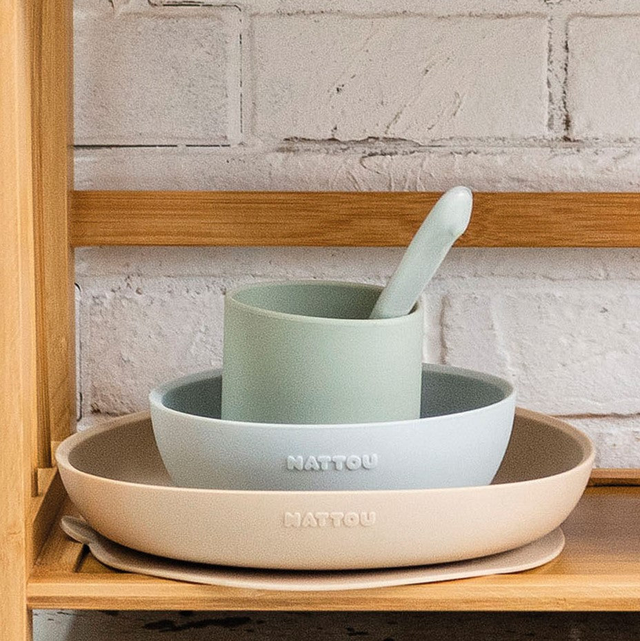 Nattou Silicone Children Tableware Set Of 4 Pieces