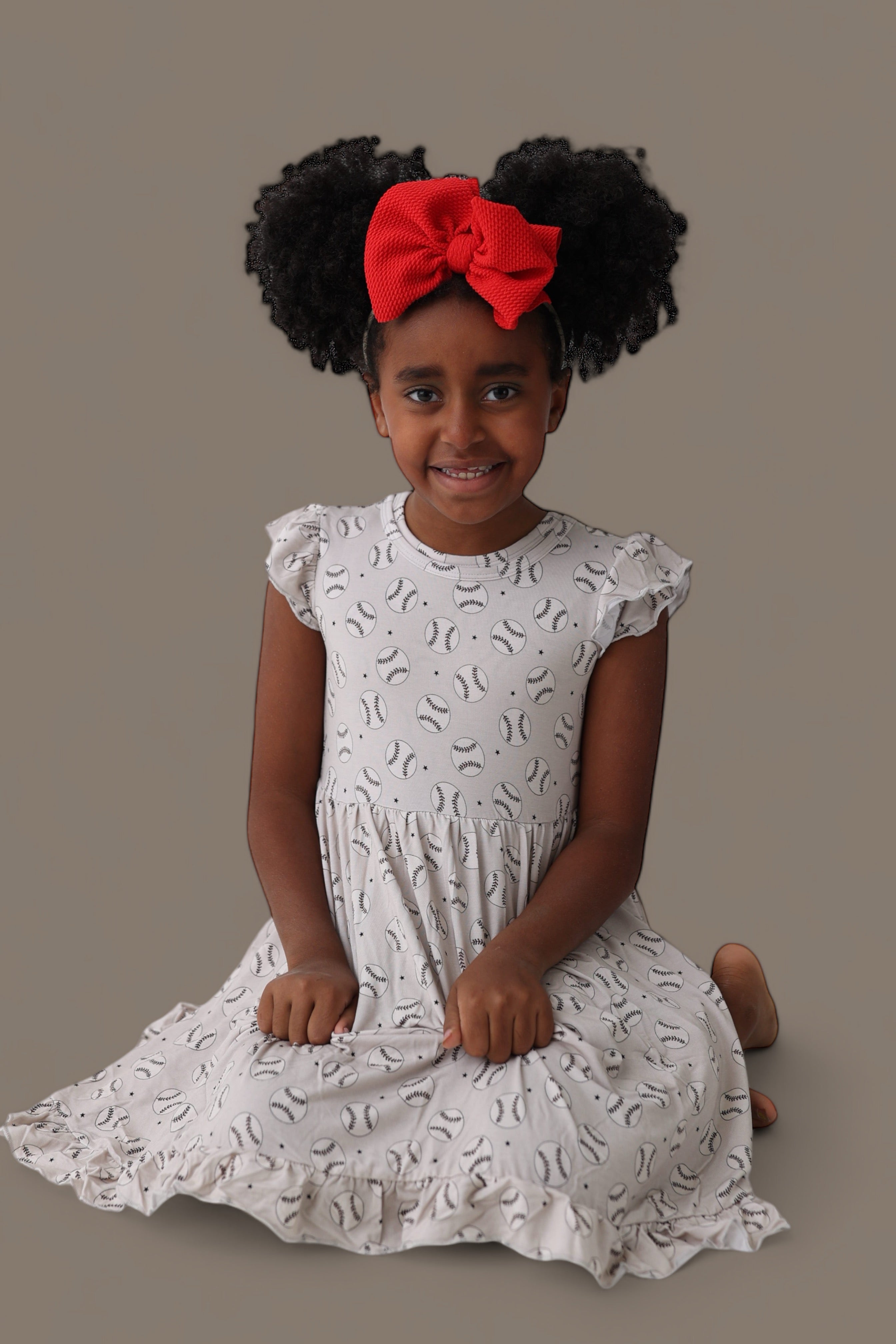 Exclusive Swing For The Stars Dream Cap Sleeve Ruffle Dress