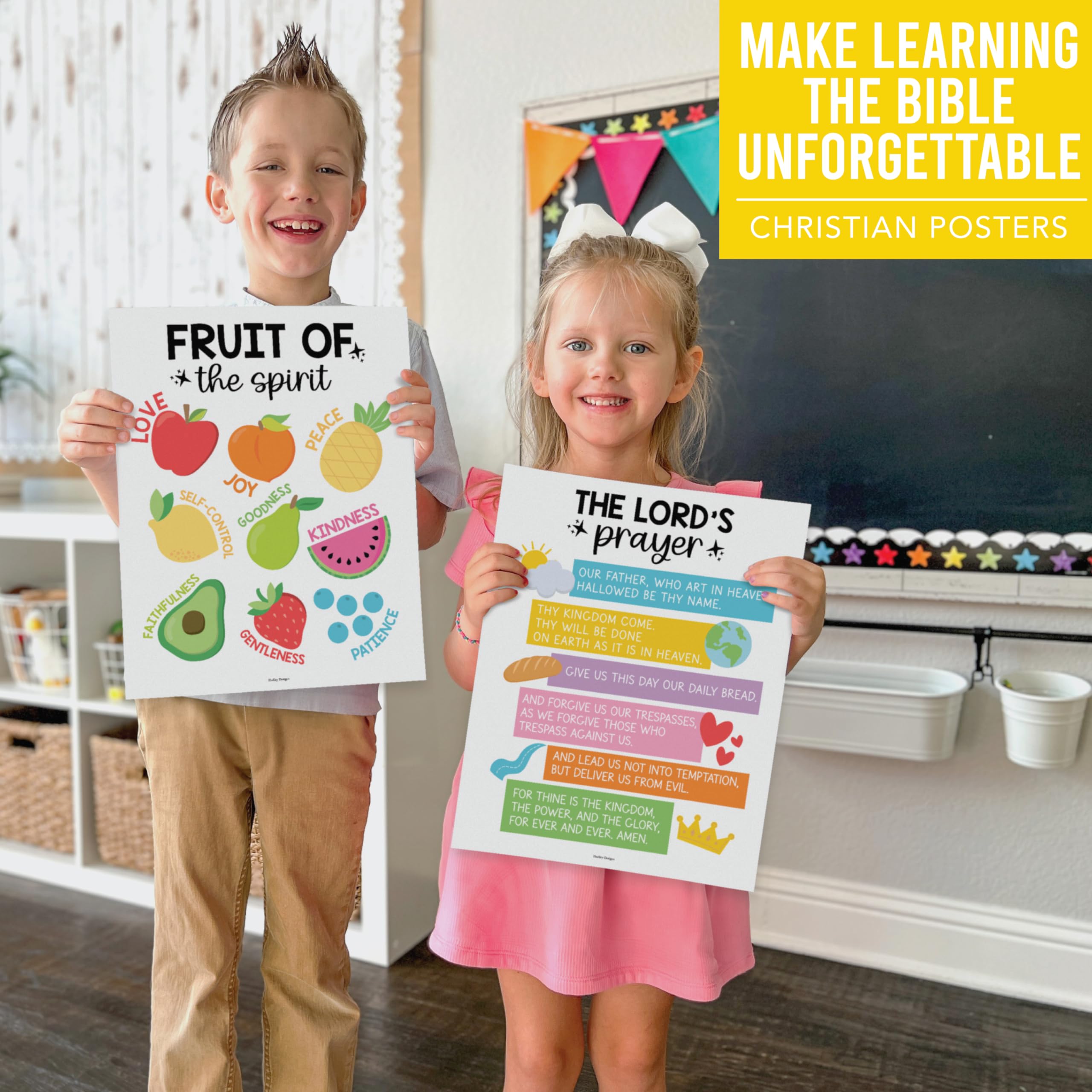 Bible Learning Kit, Colorful 9 Poster Pack