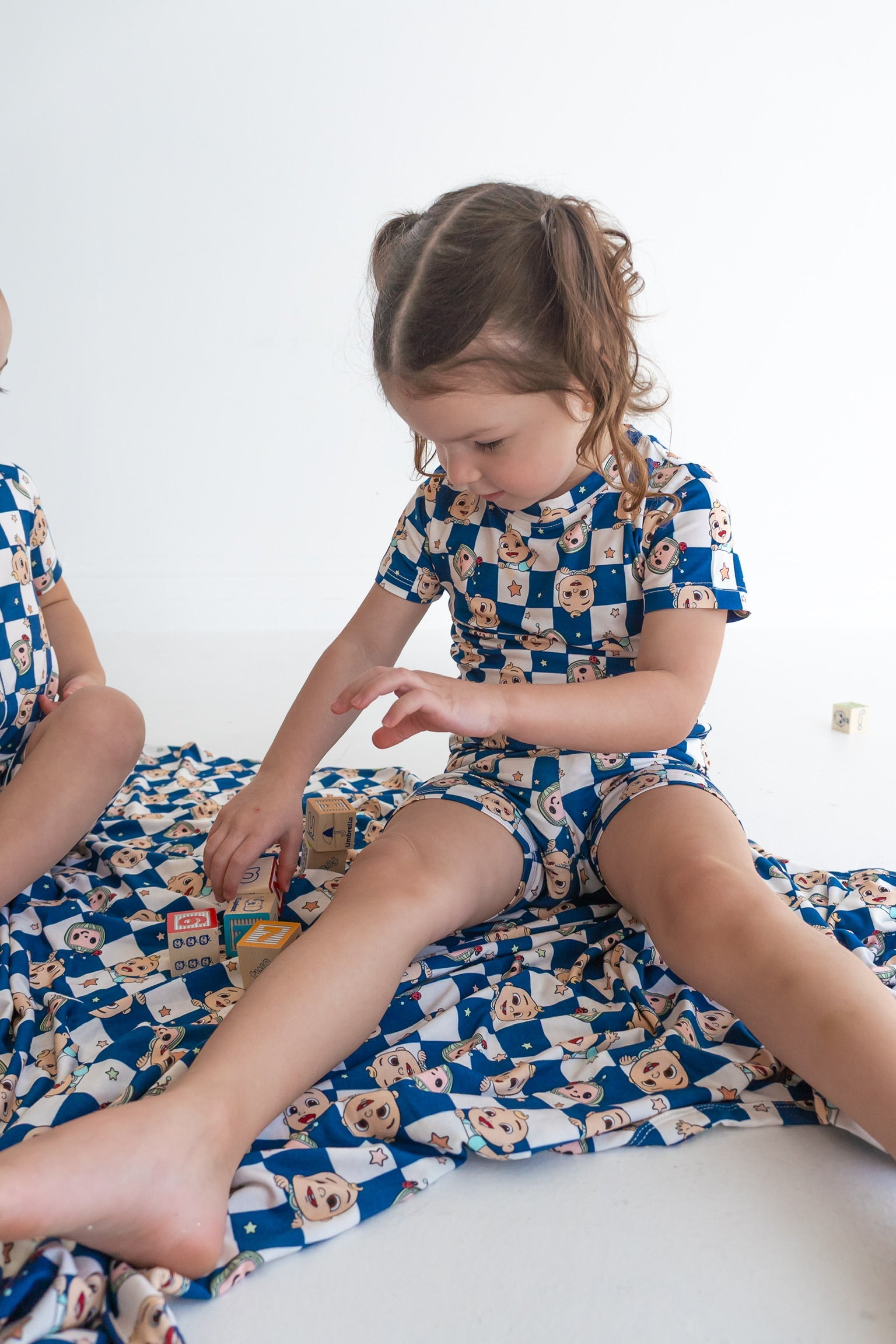 Dream Big Little Co X Cocomelon Jj Starry Night Checkers Dream Short Set