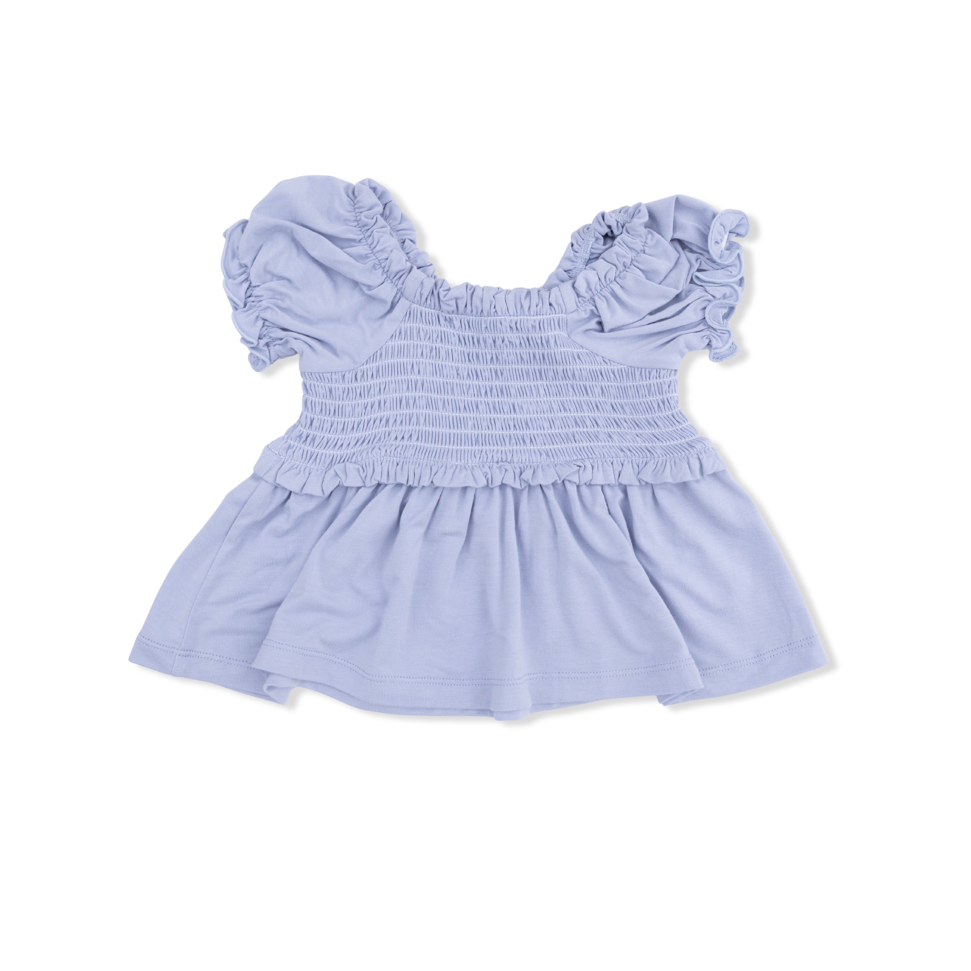 Dusty Plaid - Smocked Blouse And Pant Set