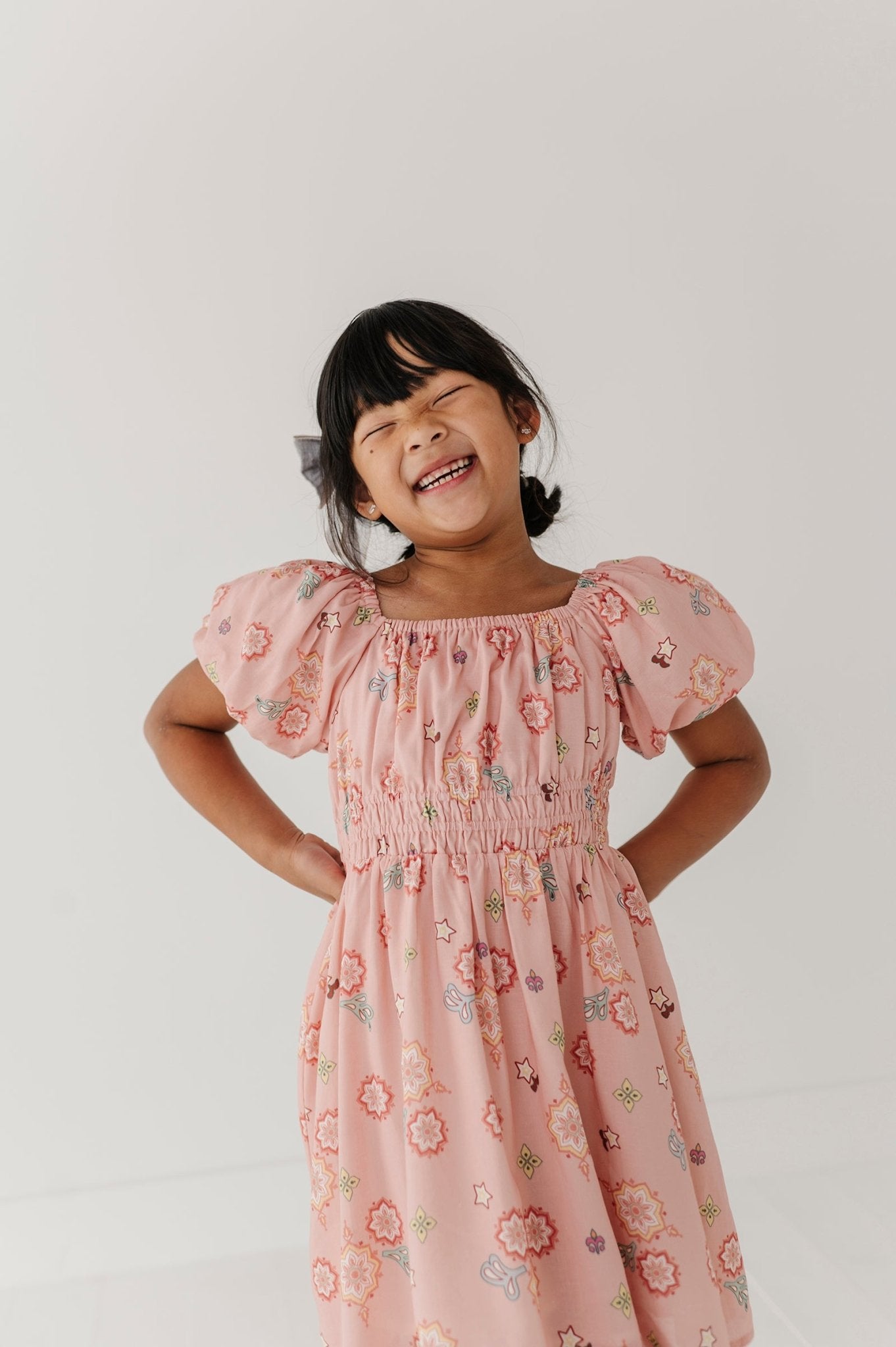 Peasant Bubble Sleeve Dress