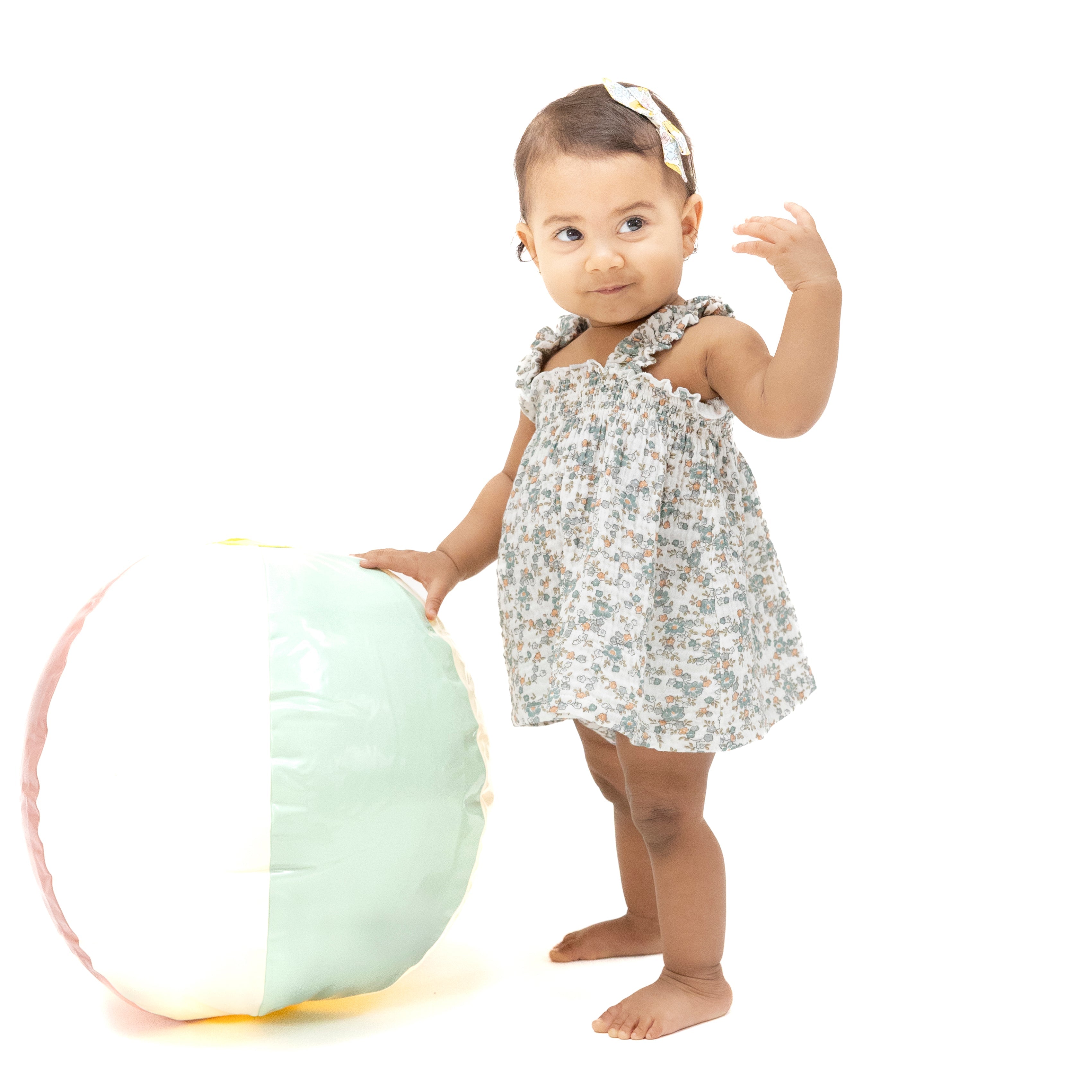 Camille Floral - Ruffly Strap Top And Bloomer