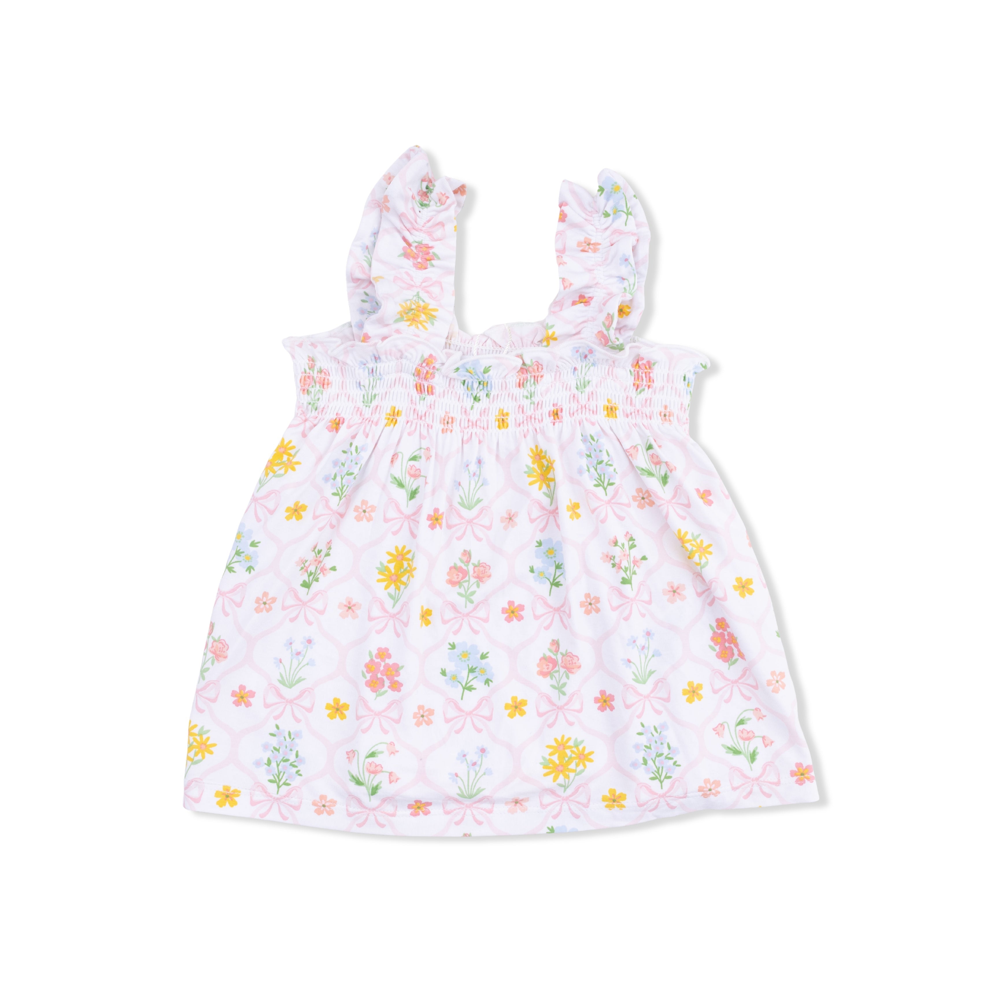 Spring Blooms Bow Trellis - Ruffly Strap Top And Bloomer