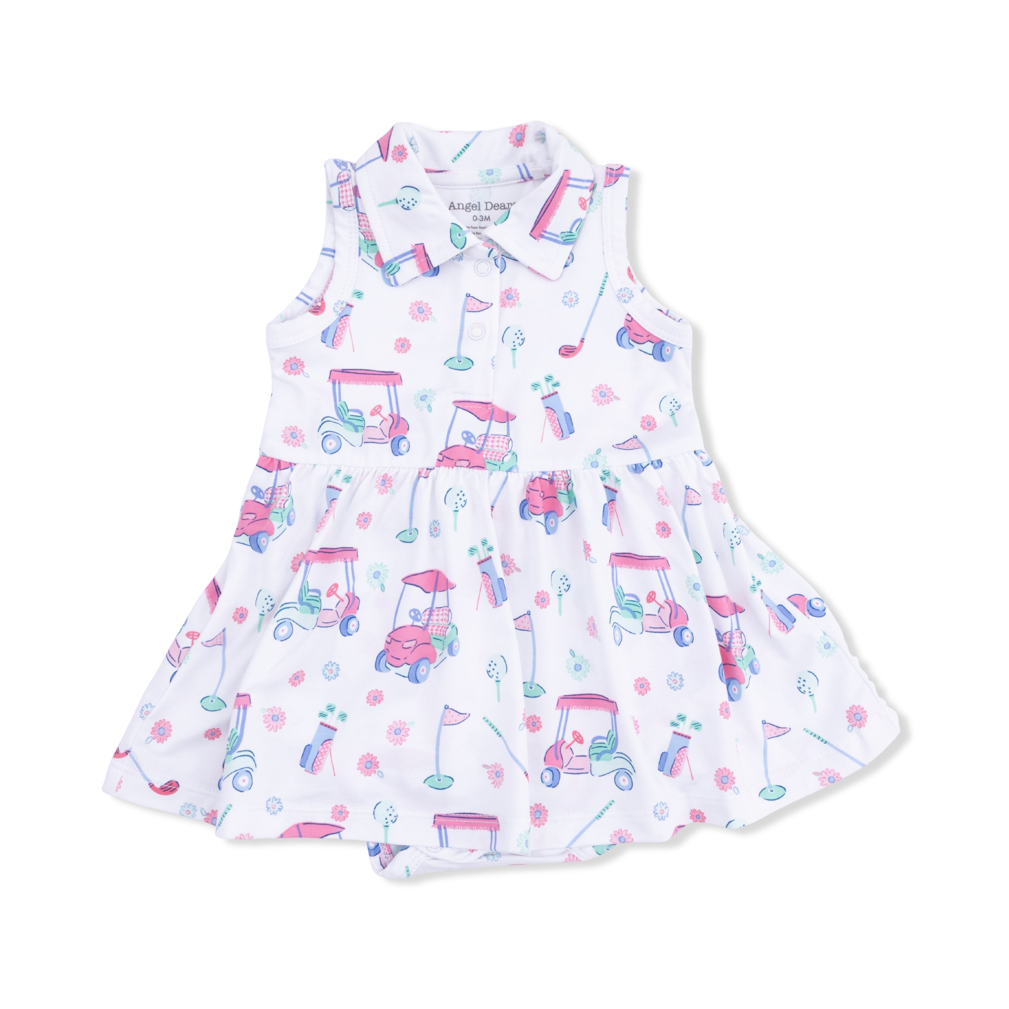 Golf Carts And Flowers - Polo Tennis Dress
