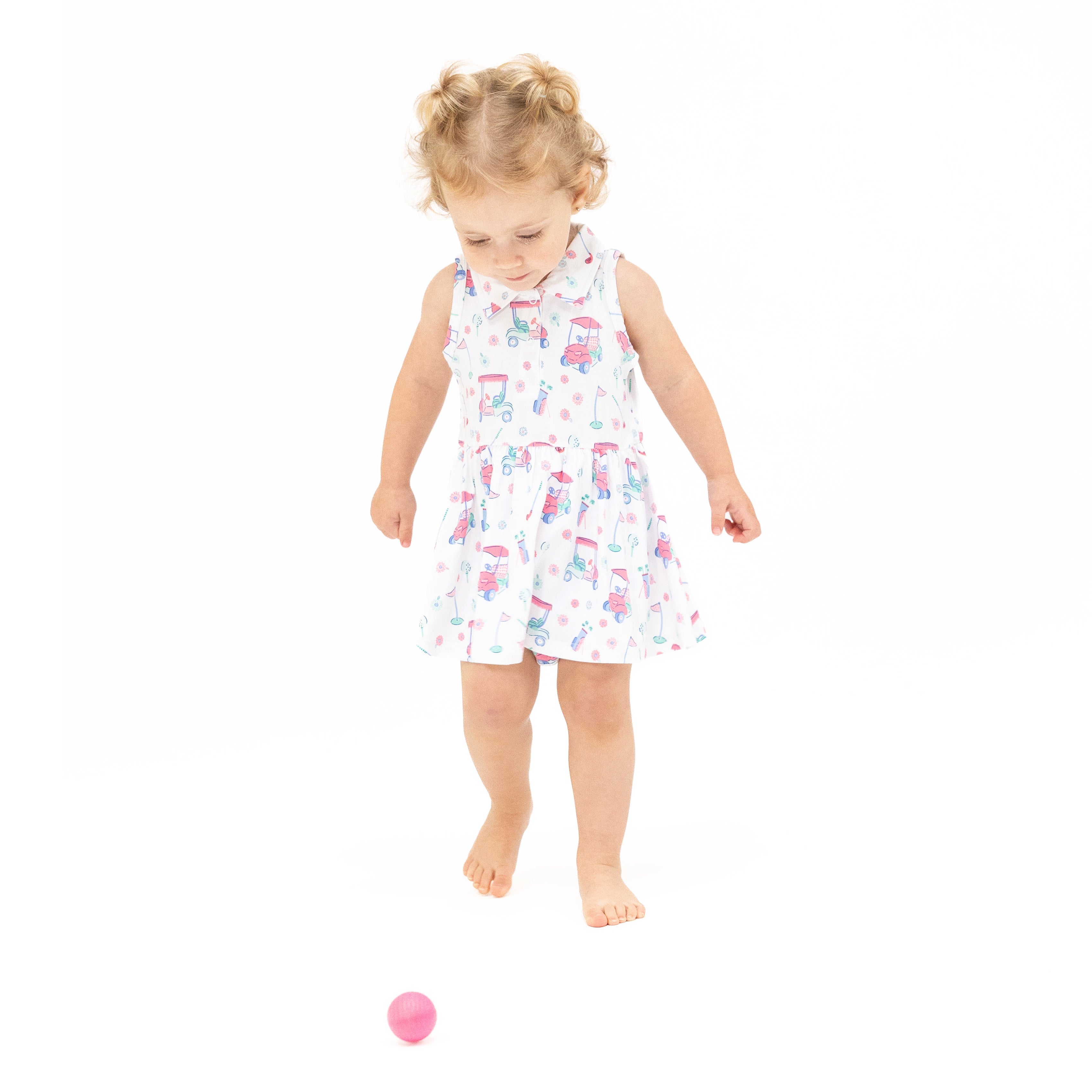 Golf Carts And Flowers - Polo Tennis Dress
