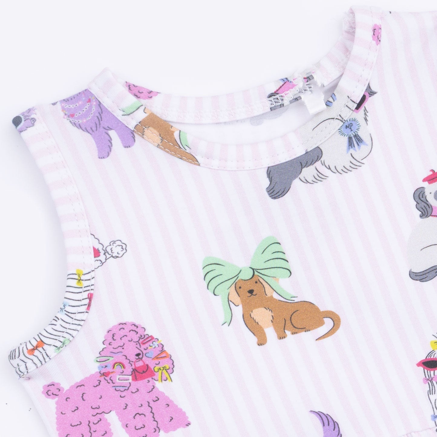 Fancy Dogs - Peplum Tank Top And Bike Short