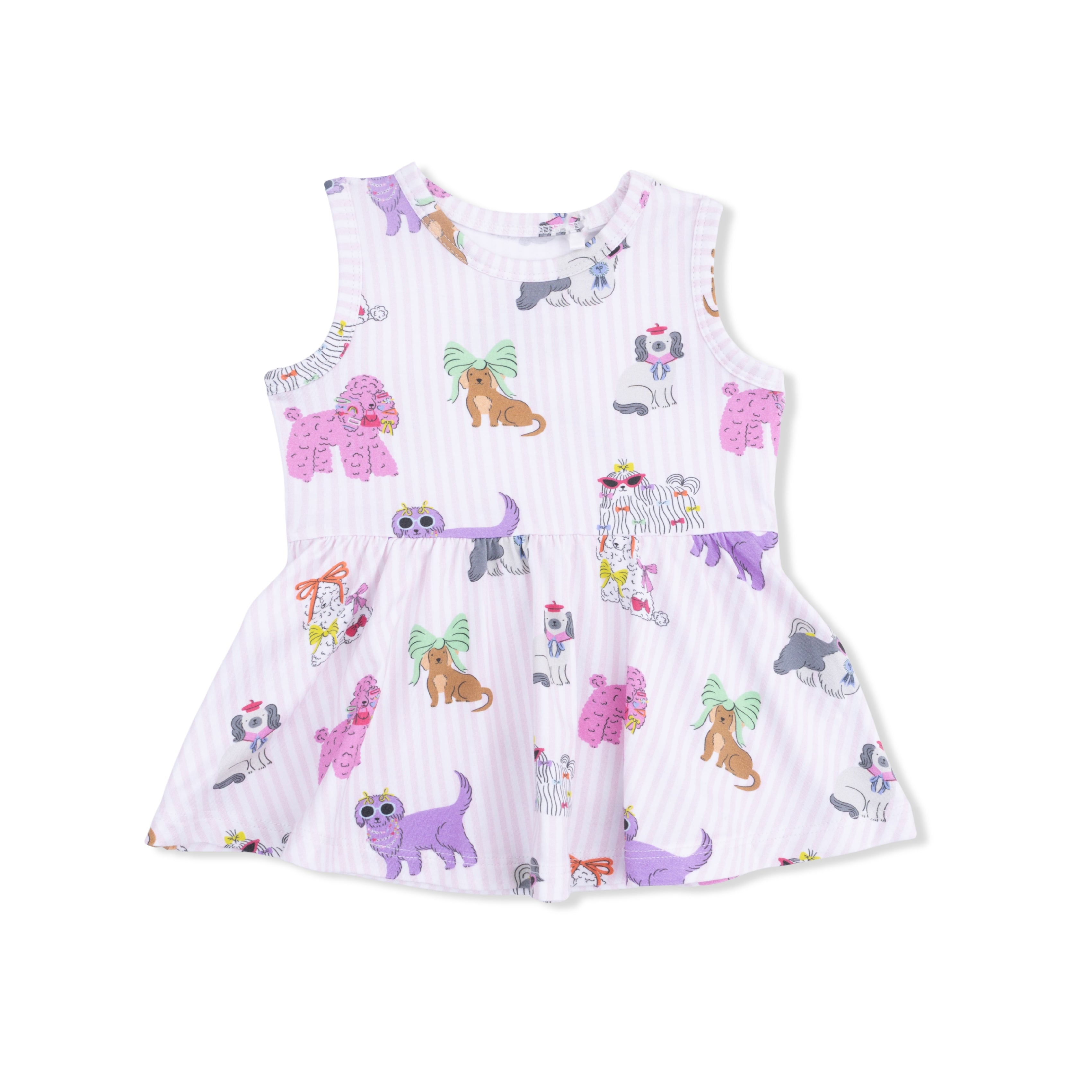 Fancy Dogs - Peplum Tank Top And Bike Short