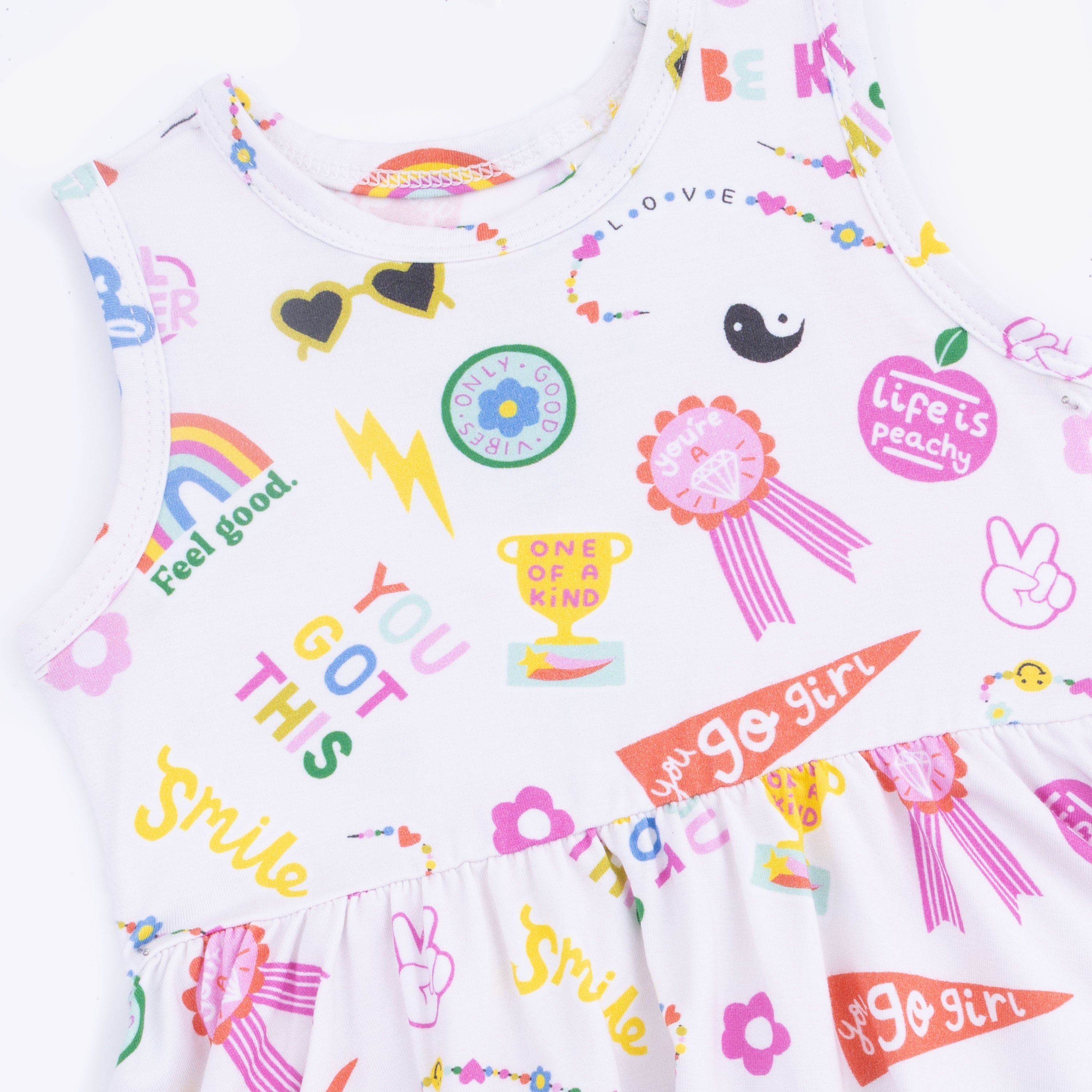 Girl Power - Peplum Tank Top And Bike Short