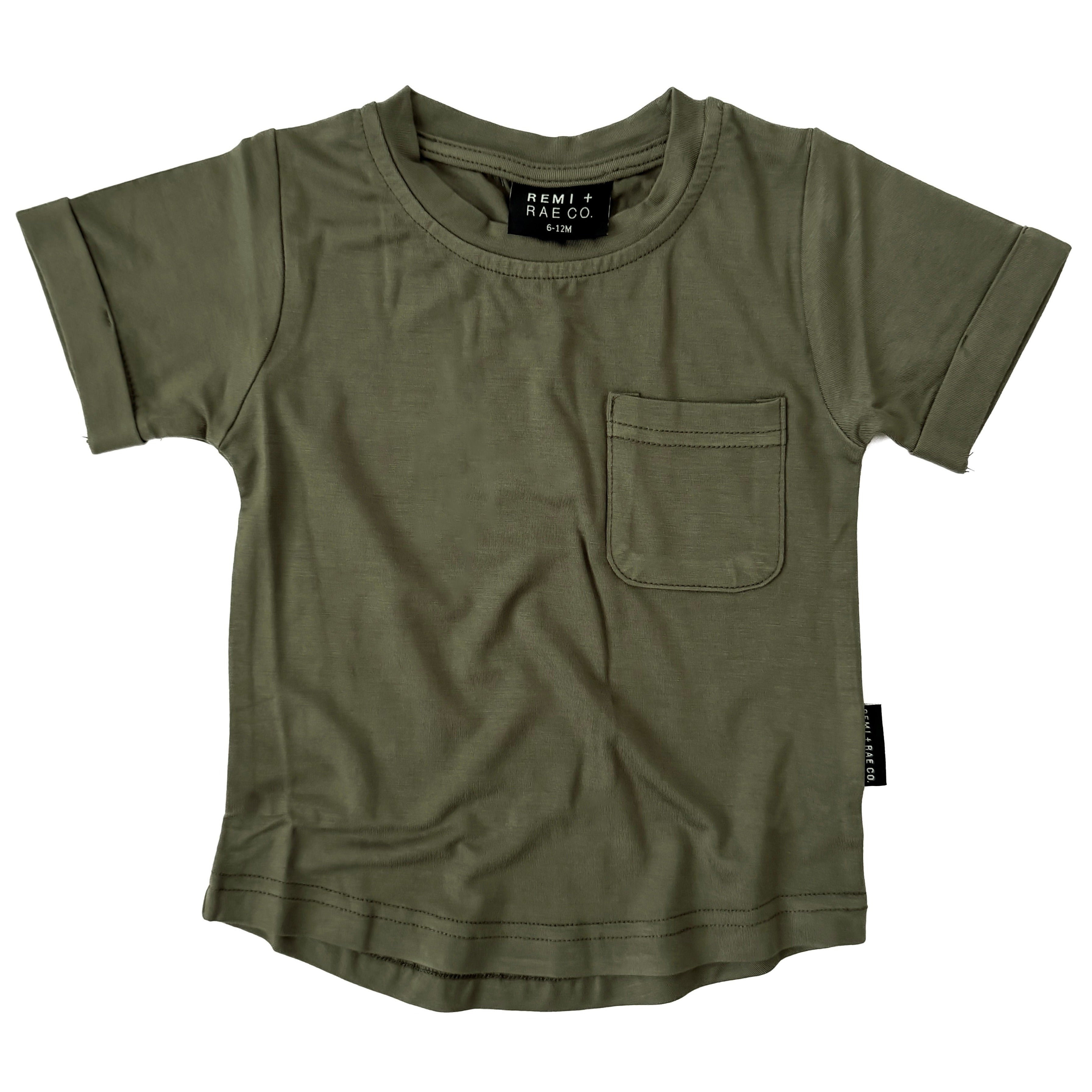 Bamboo Pocket Tee - Pine