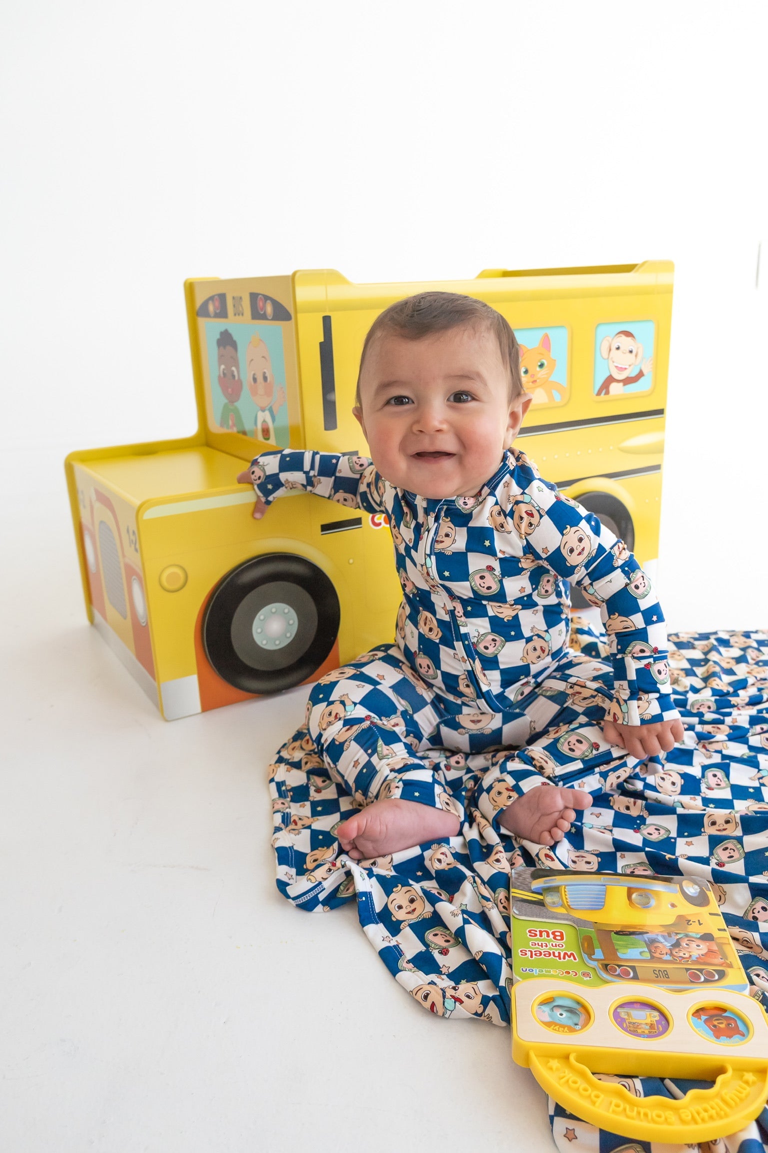 Dream Big Little Co X Cocomelon Jj Starry Night Checkers Dream Romper