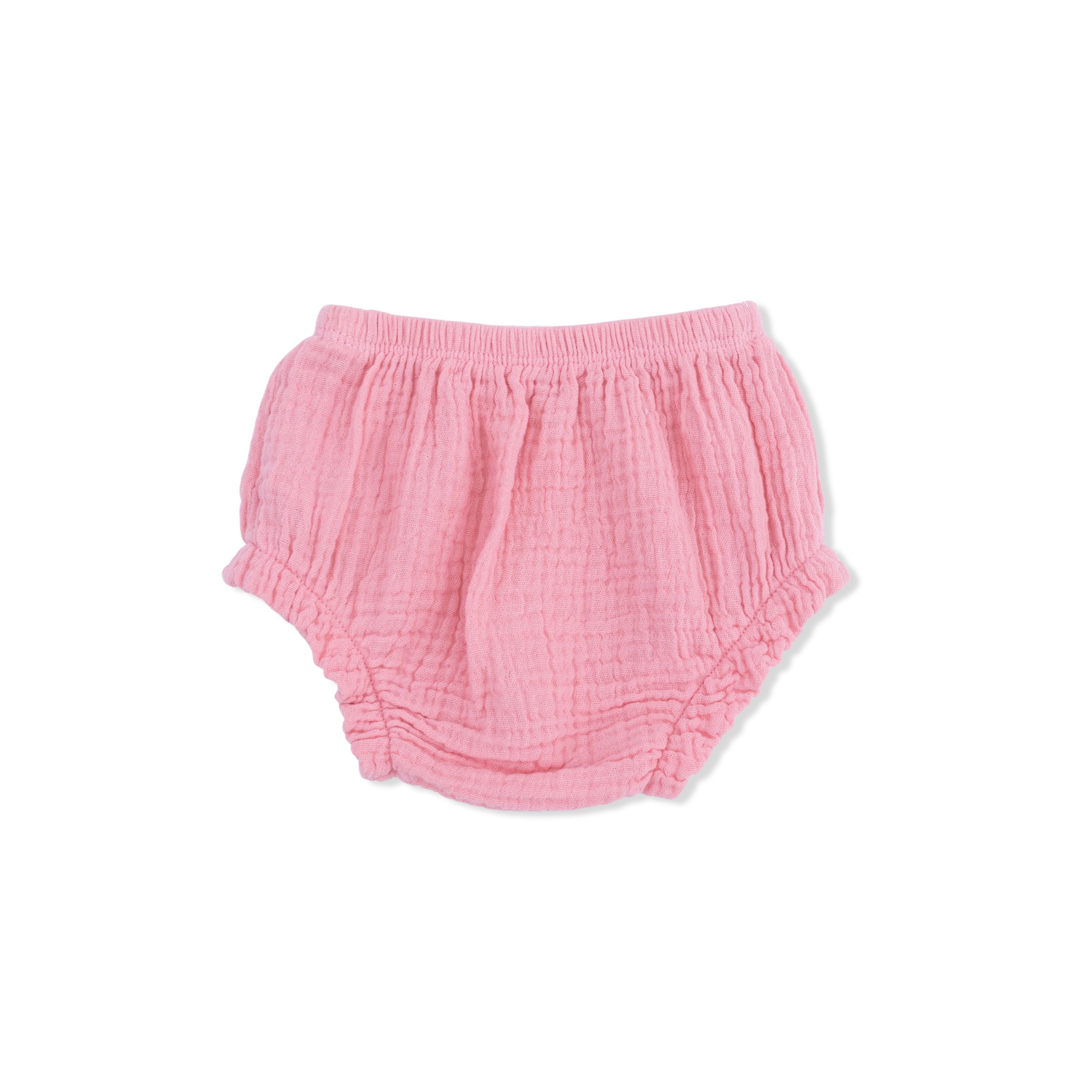 Solid Muslin Poignant Pink - Smocked Top With Bloomer