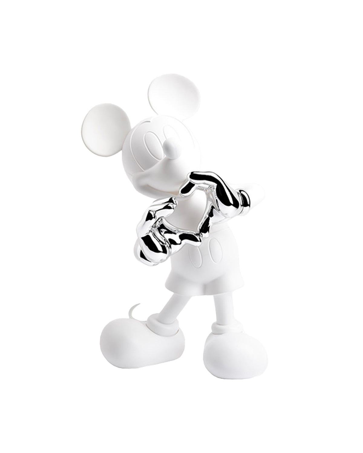 Mickey Mouse With Love White & Silver 12in