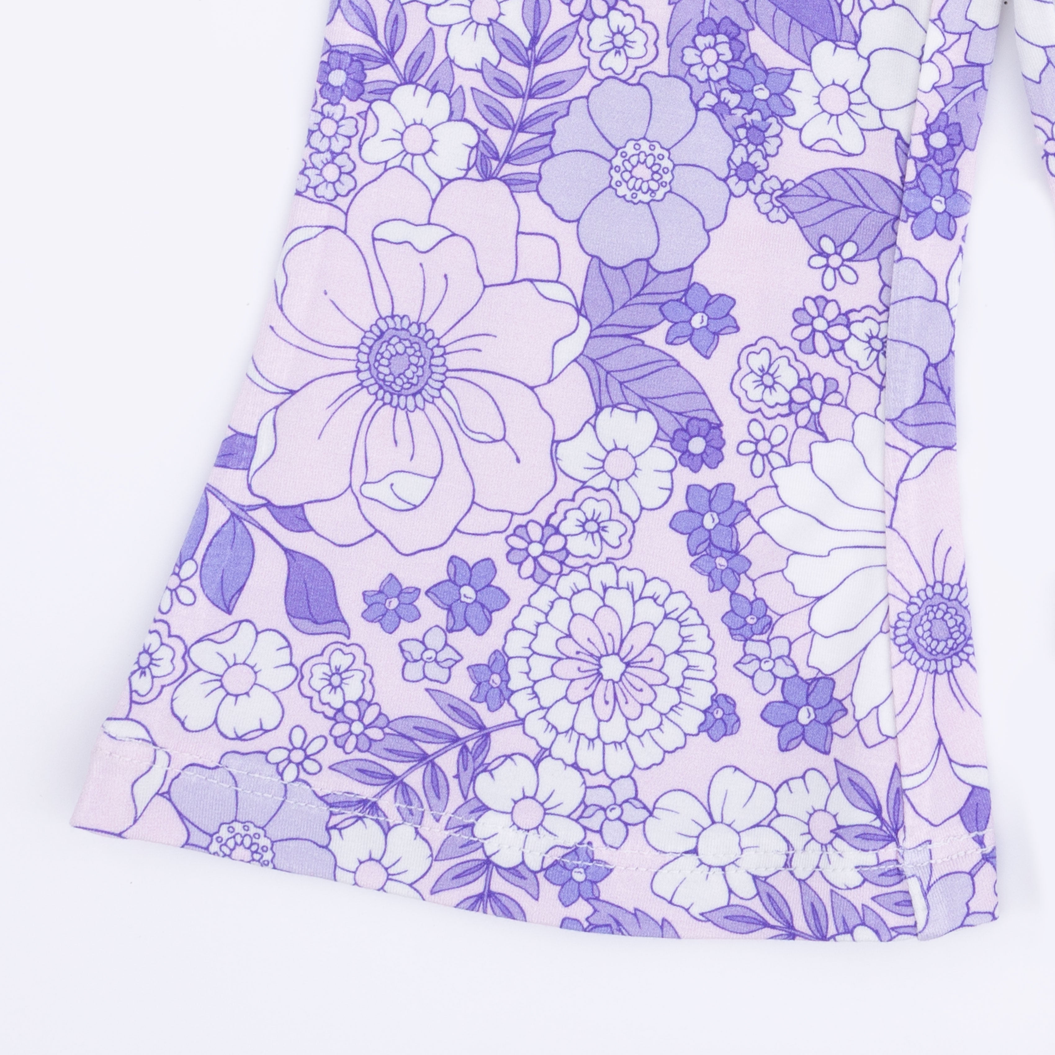 Lacy Lavender Floral - Peplum Tank Top With Baby Bells
