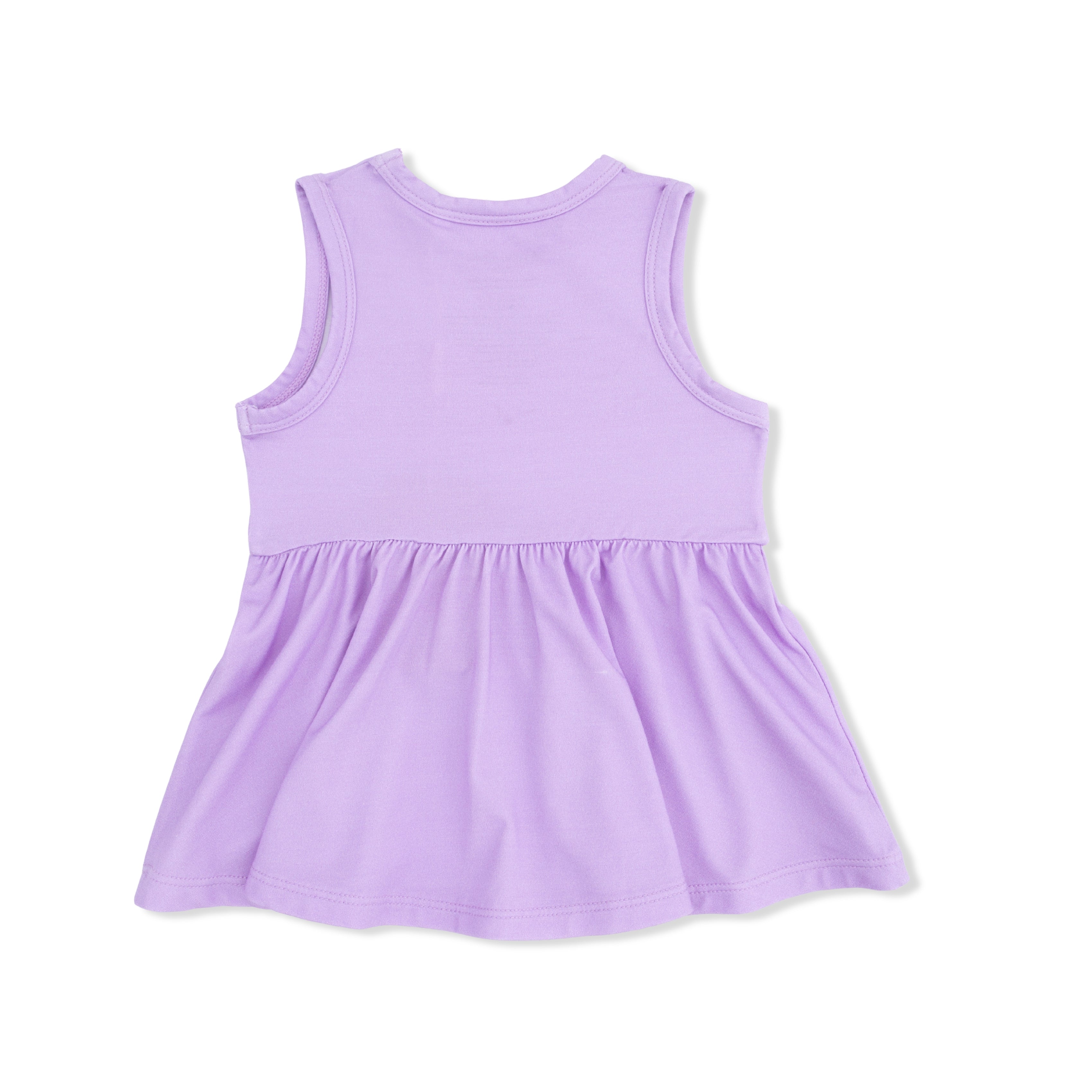 Lacy Lavender Floral - Peplum Tank Top With Baby Bells