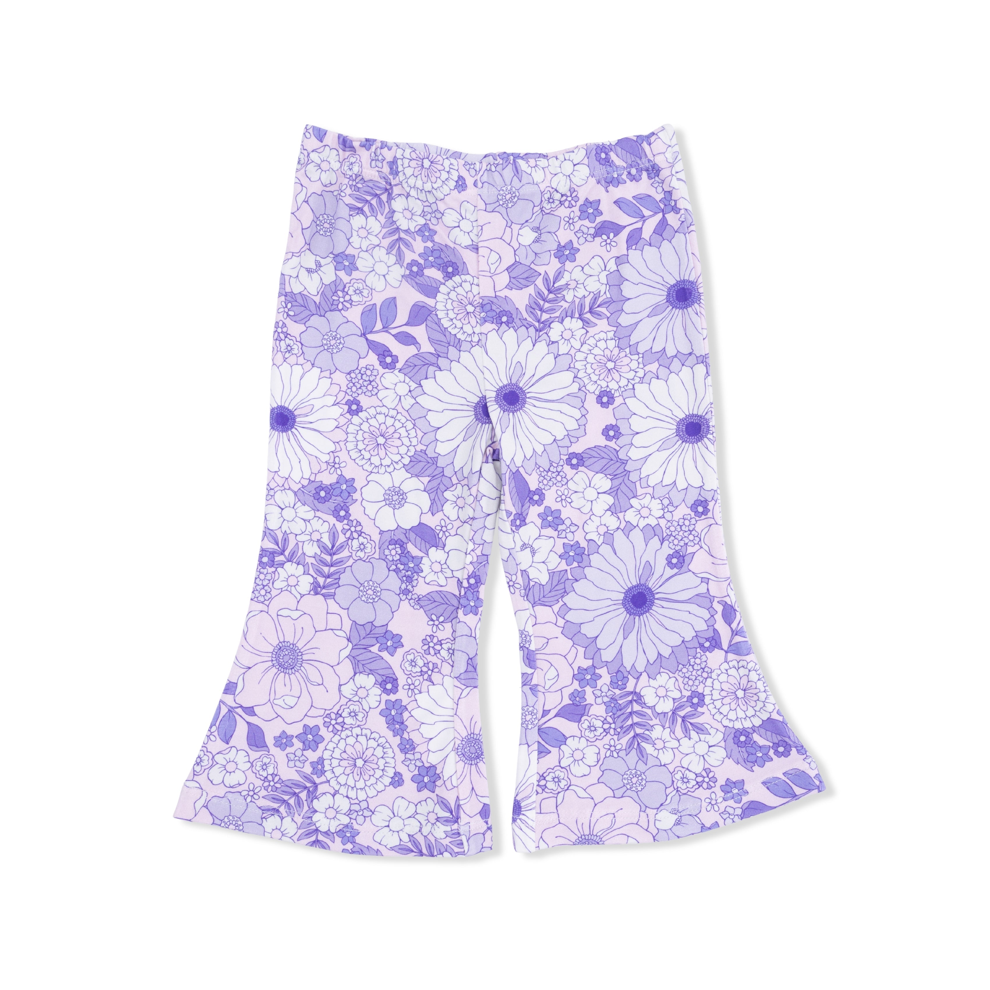 Lacy Lavender Floral - Peplum Tank Top With Baby Bells