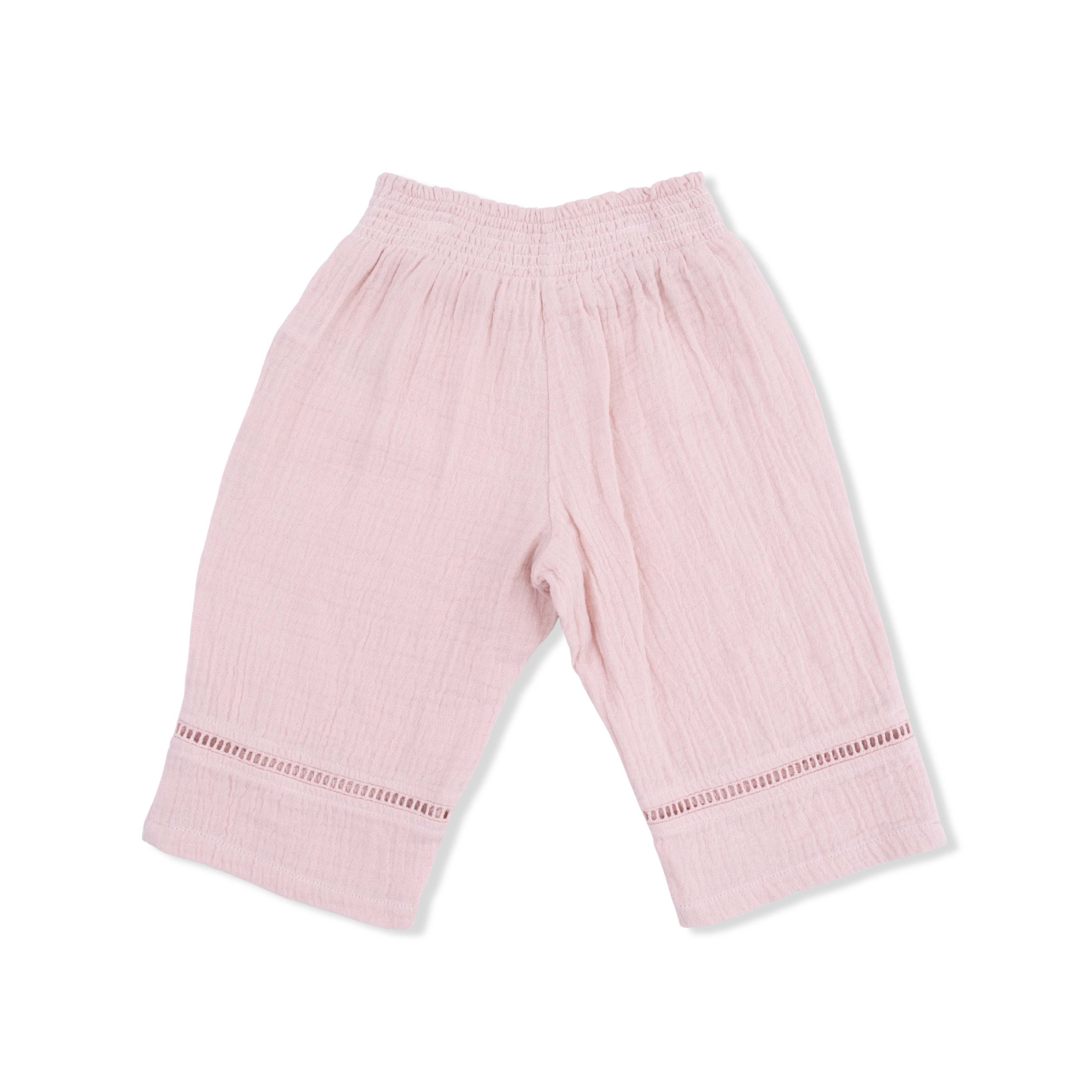 Solid Muslin Lotus - Smocked Waist Pants