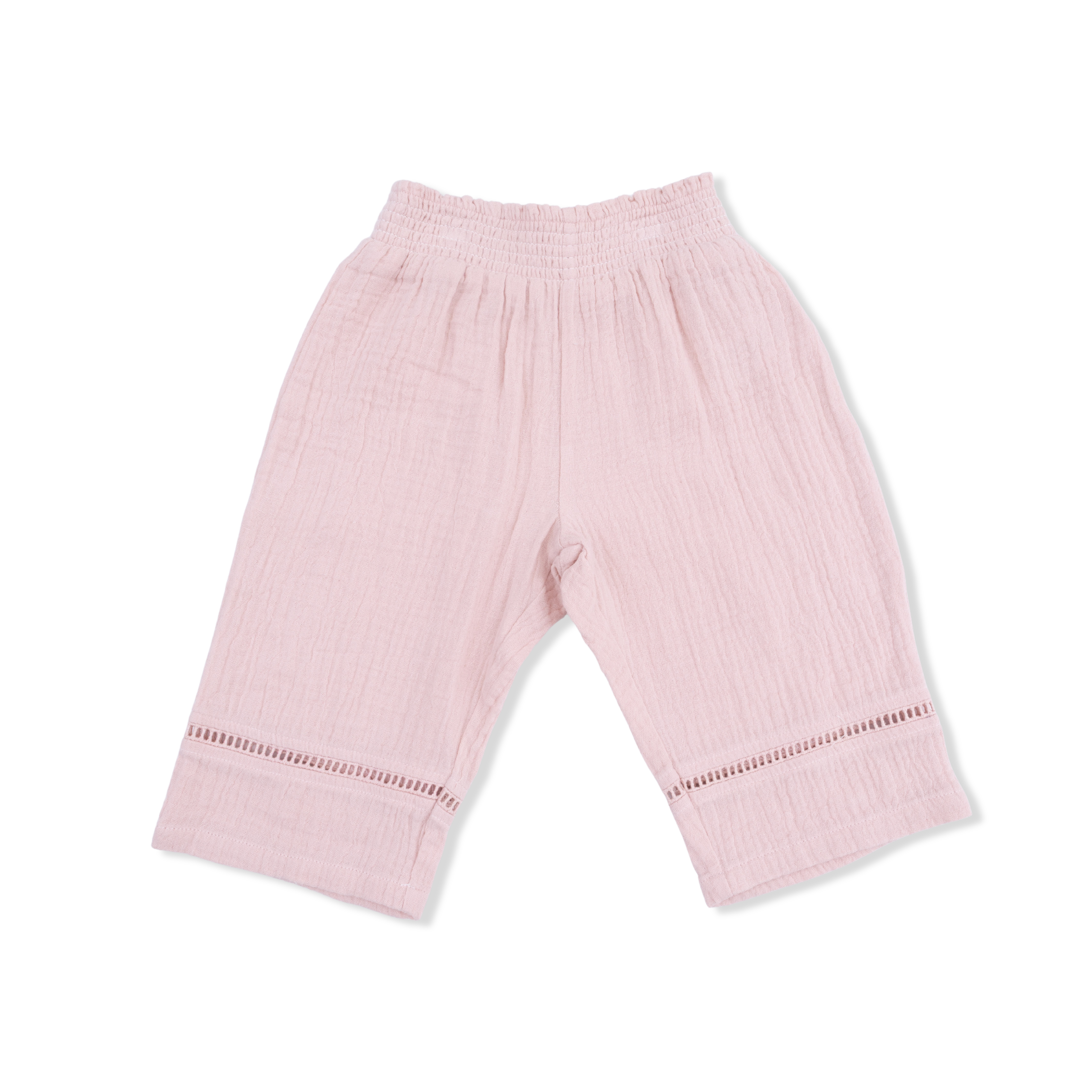 Solid Muslin Lotus - Smocked Waist Pants