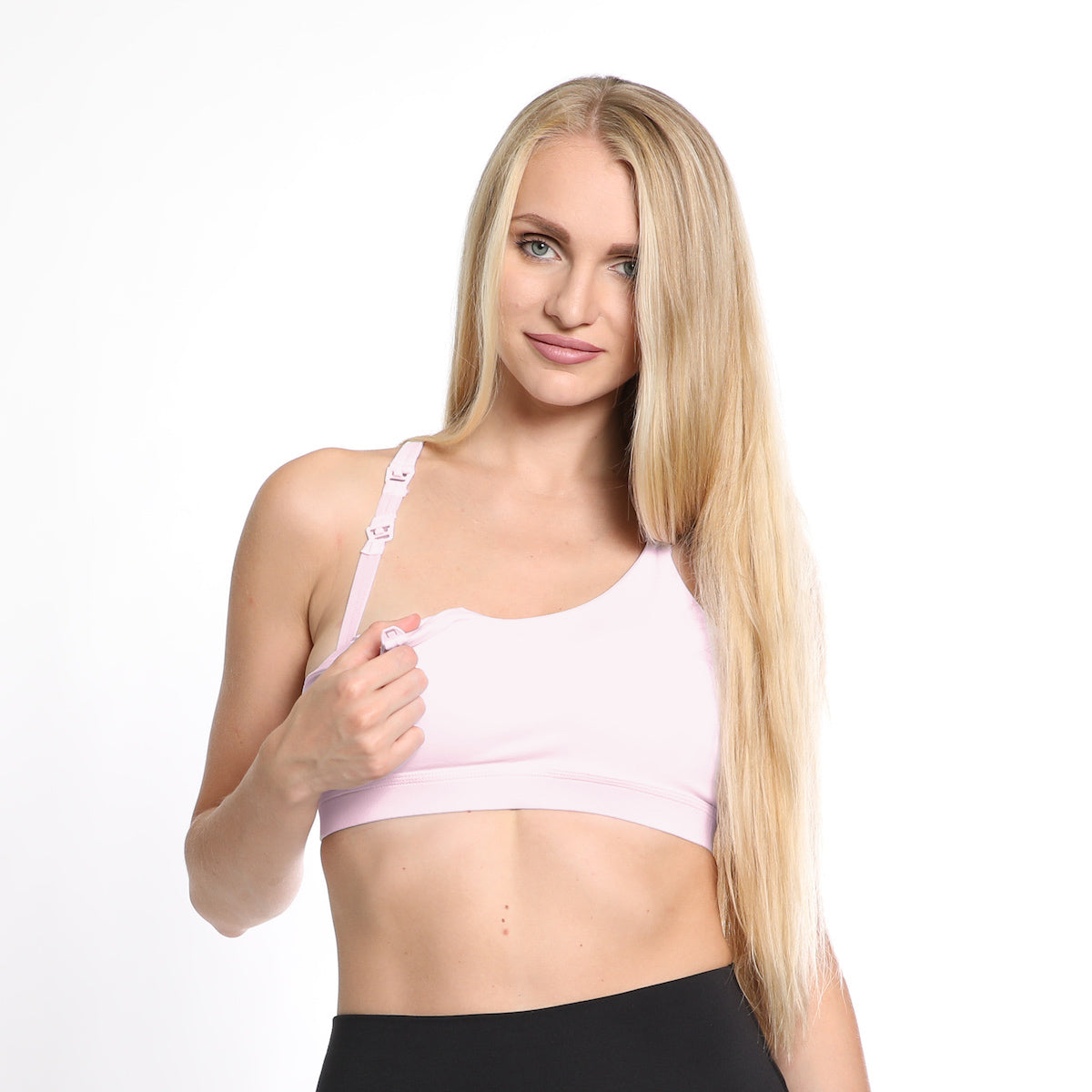 Océane 4 - Medium Support Nursing & Hands Free Pumping Sports Bra (blush Pink)