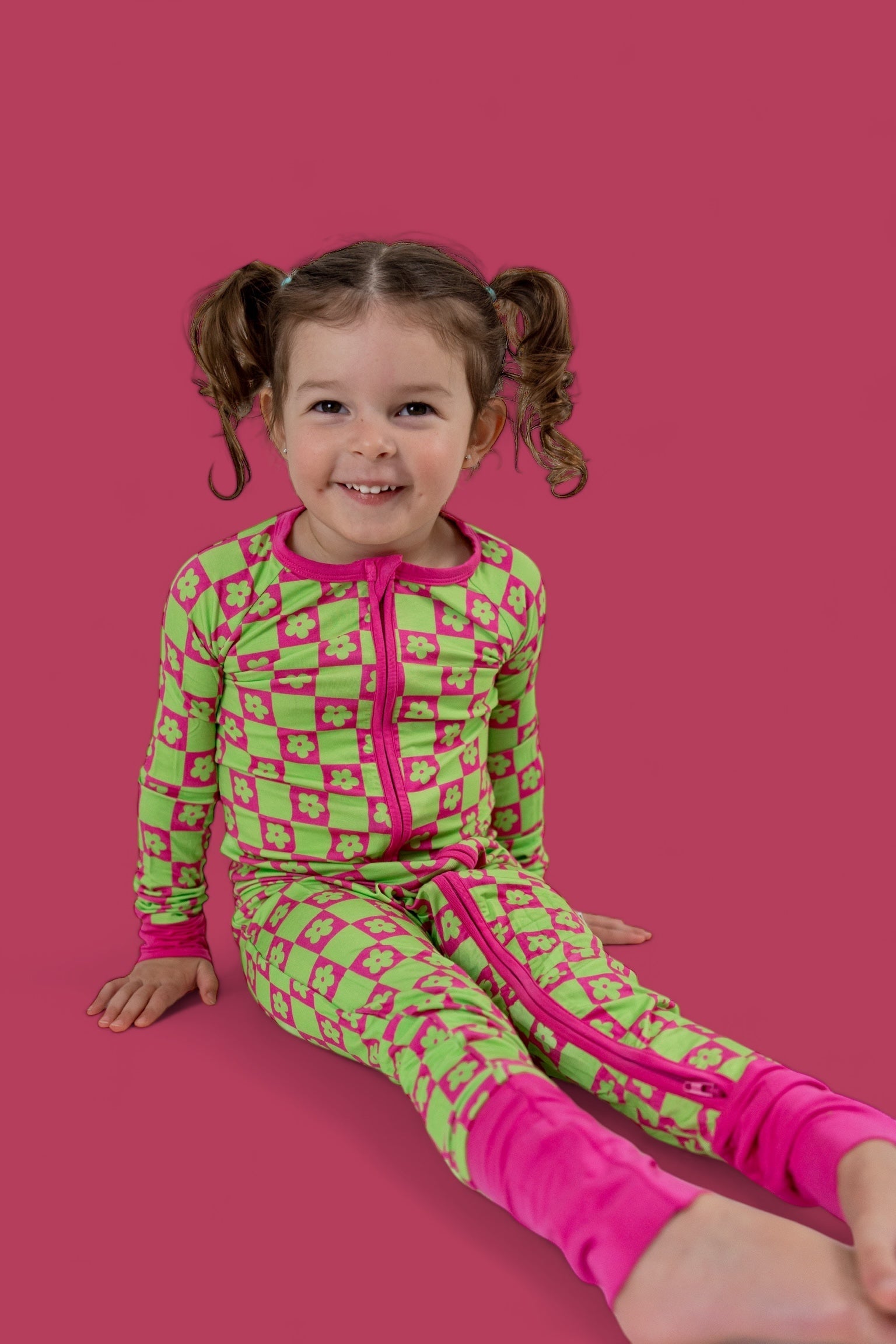 Wild Daisy Checkers Dream Romper