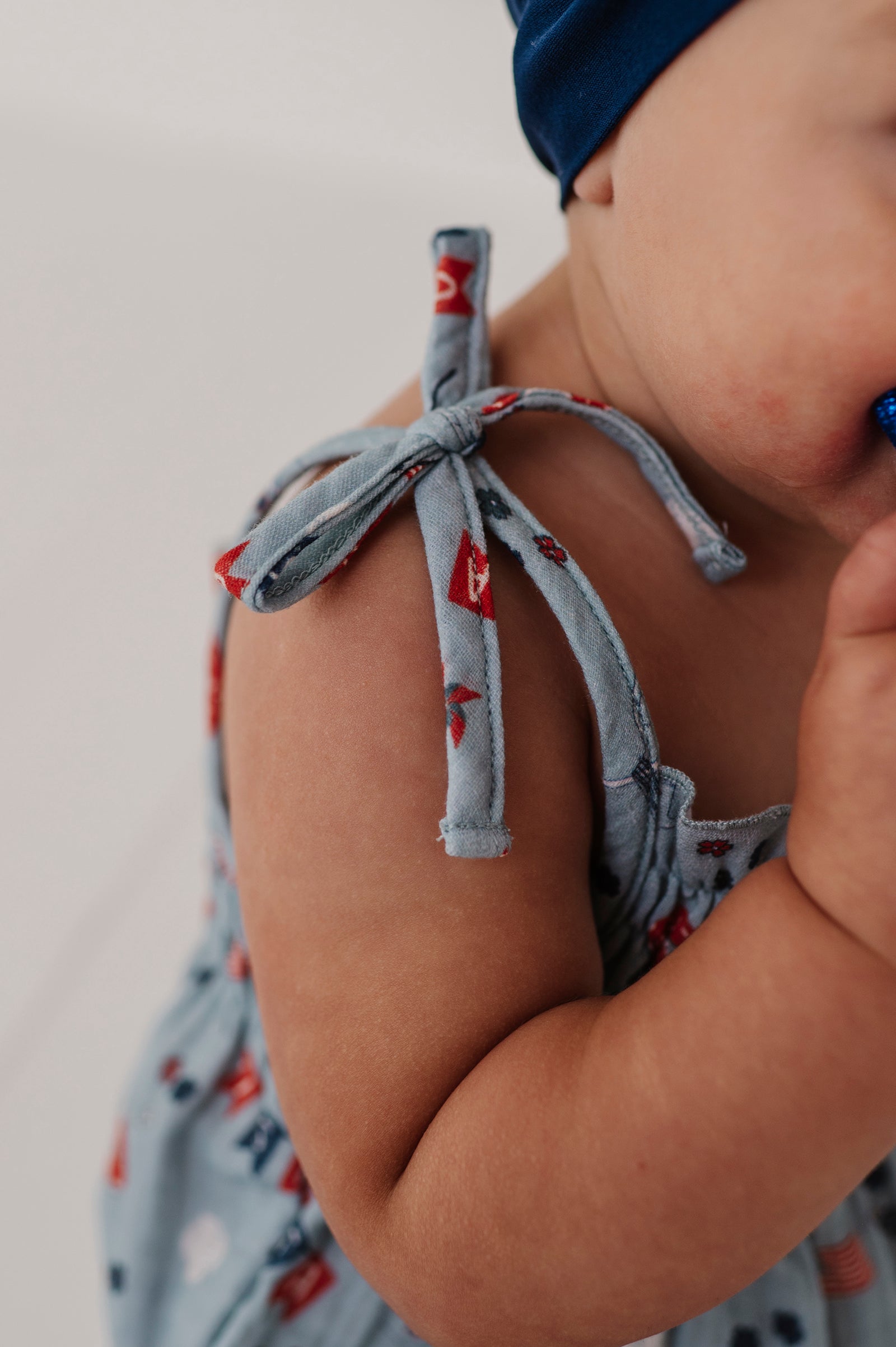 Baby Girl's Tie-smocked Bodysuit