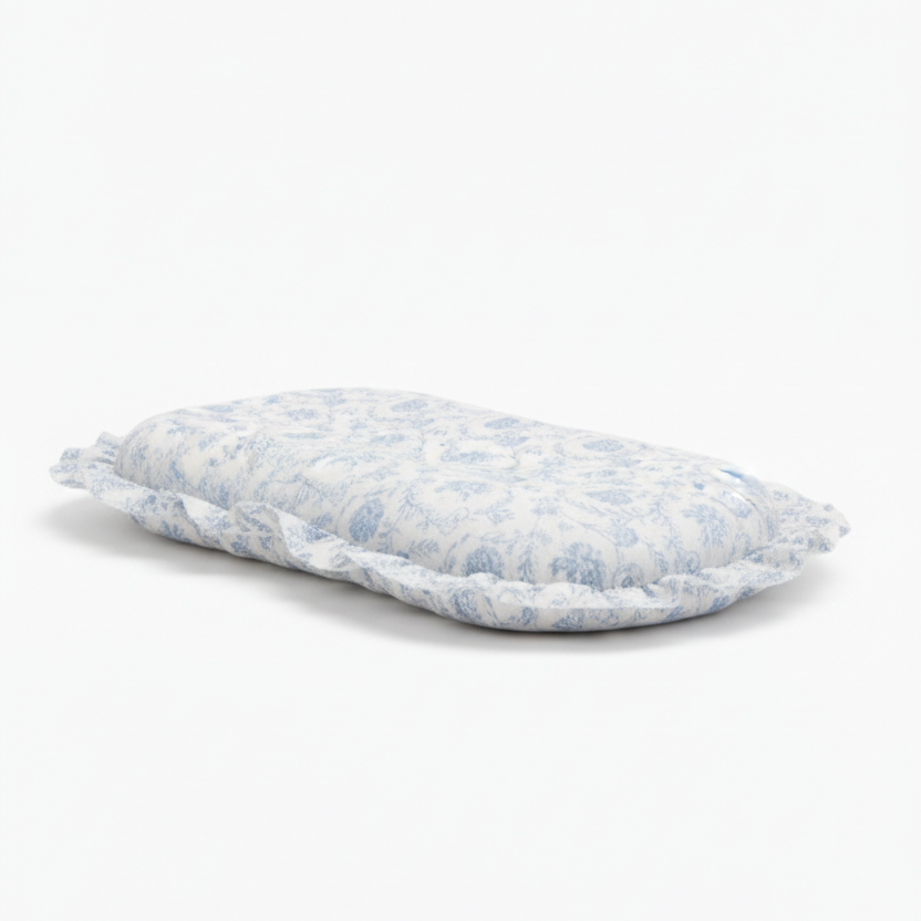 Blue Chinoiserie Ruffle Baby Lounger Cover