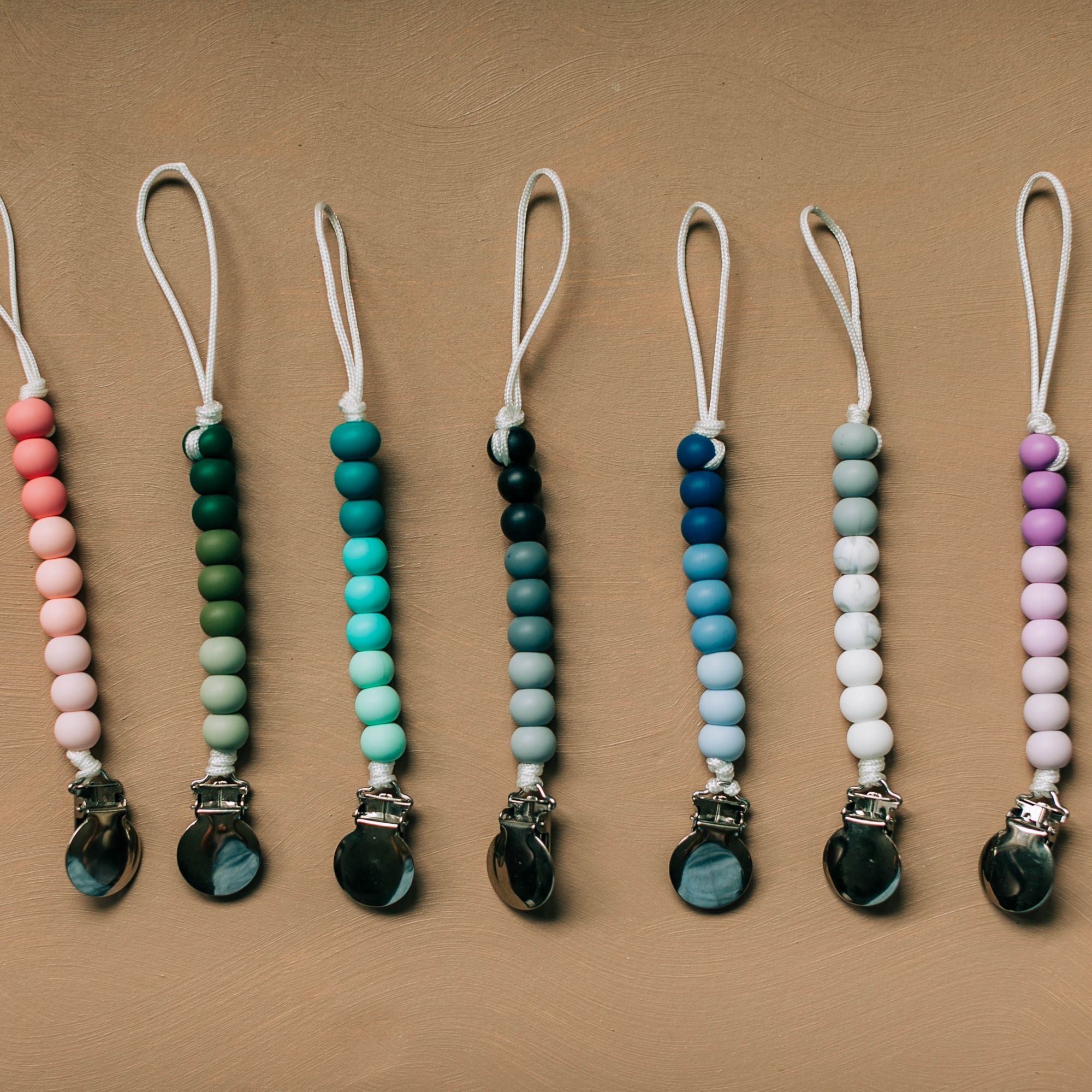 Parakeet Ombré Pacifier Clips
