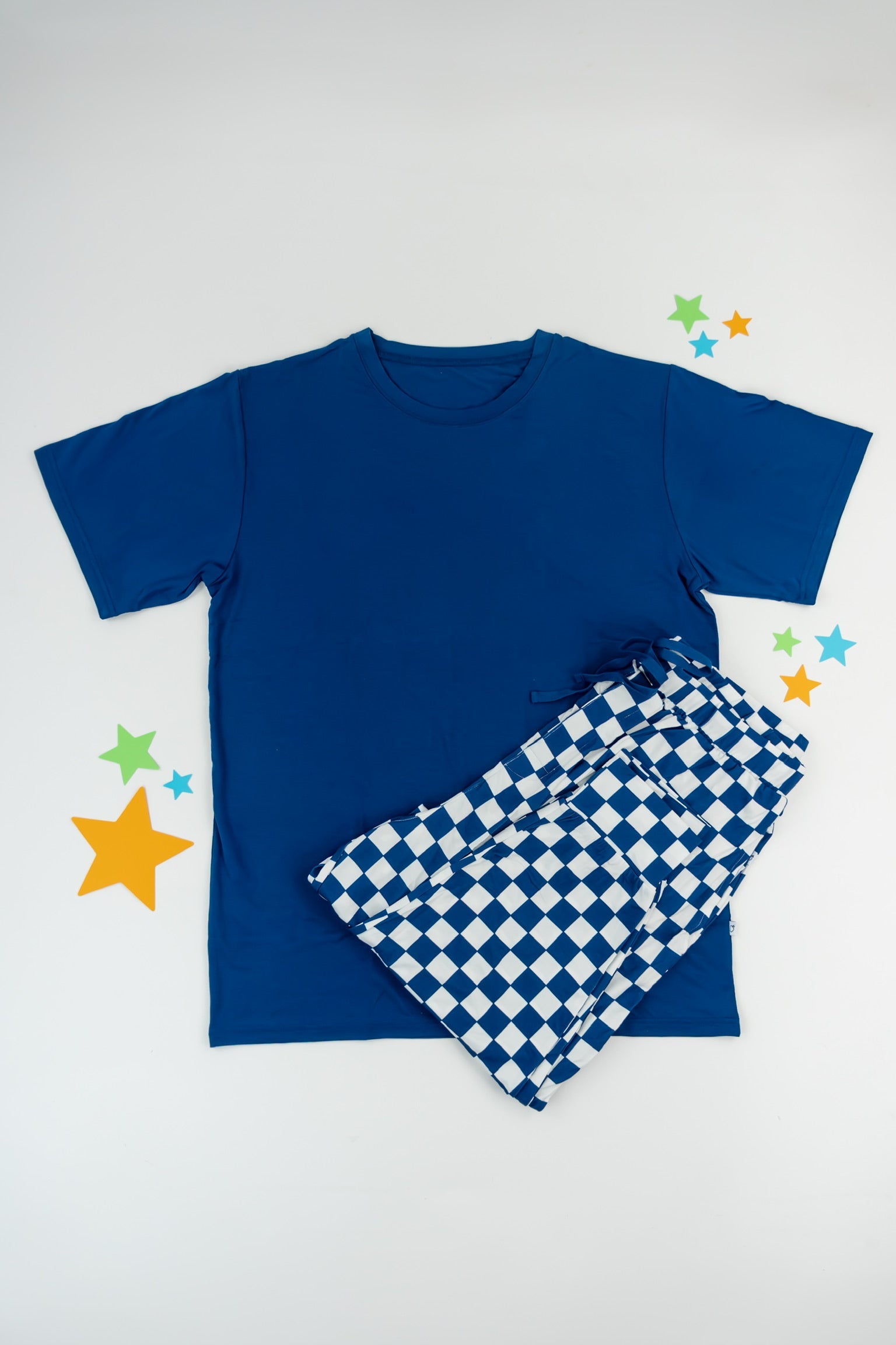 Navy Checkers Men's Dream Jogger Set