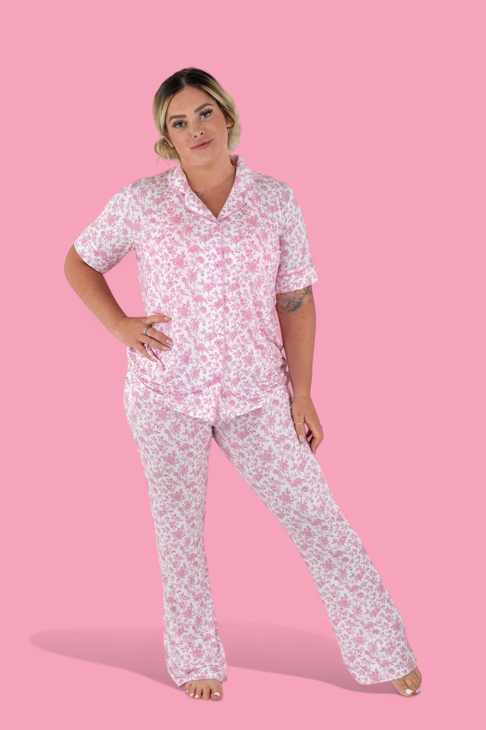 Rosewood Toile Women’s Relaxed Flare Dream Set