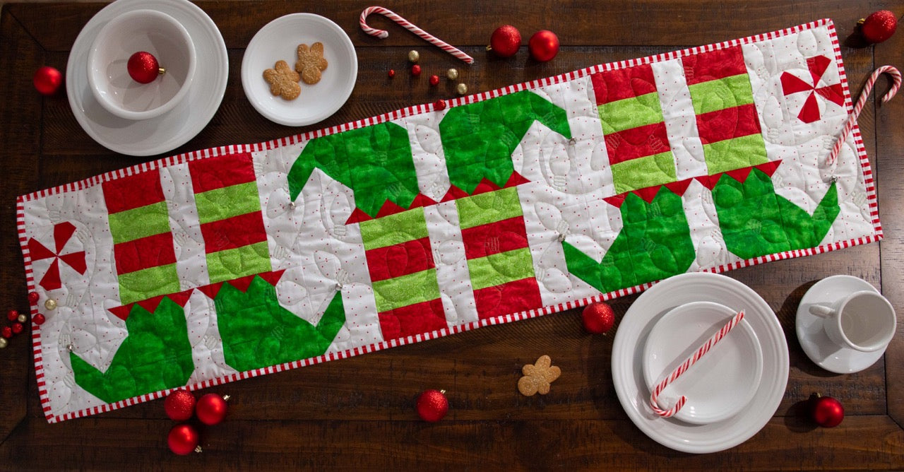 Elf Feet Christmas Table Runner Precut Quilt Kit