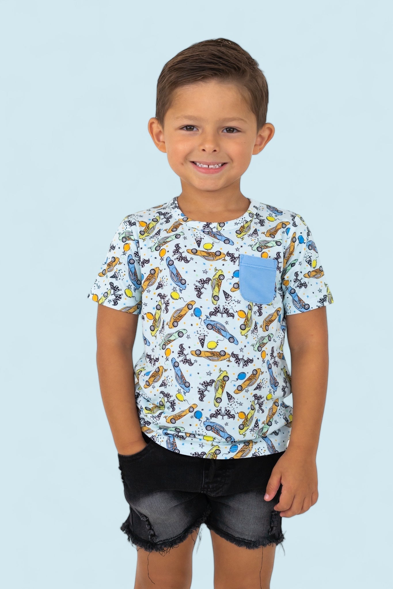 Racing To My Birthday Dream Pocket Tee