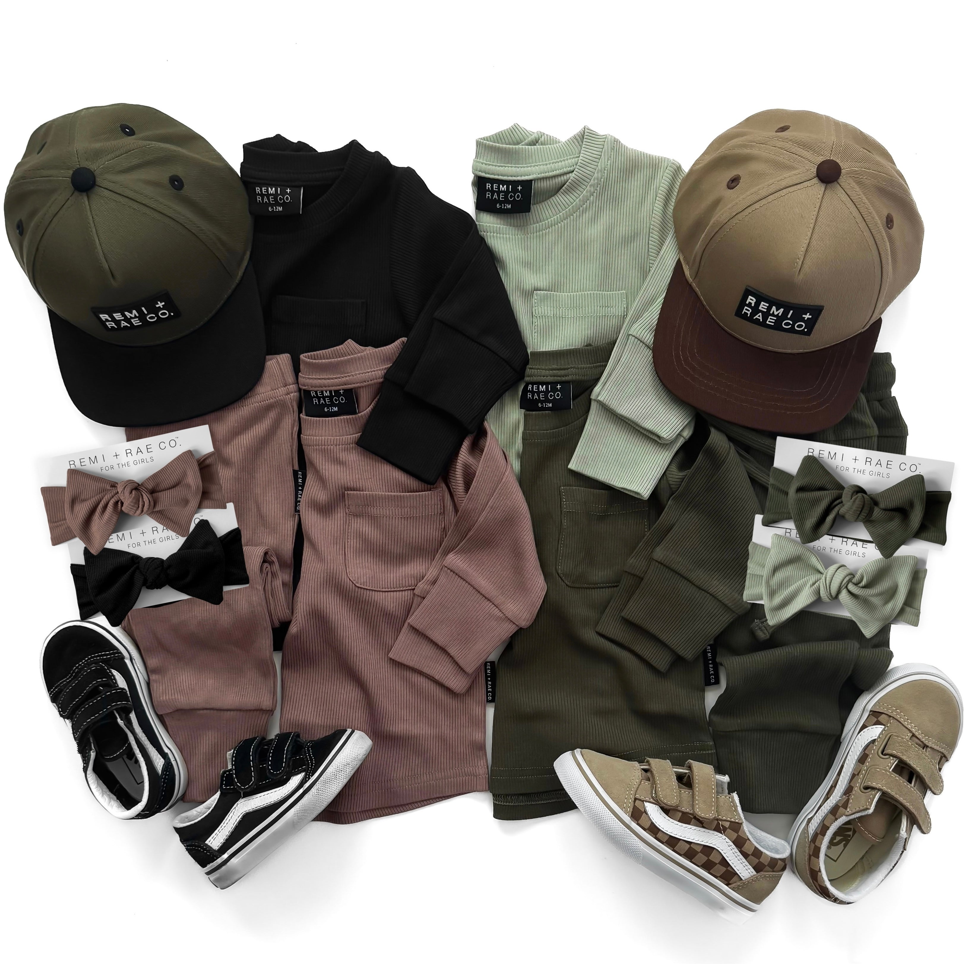 Bamboo Ribbed Long Sleeve Pocket Tee - Sage