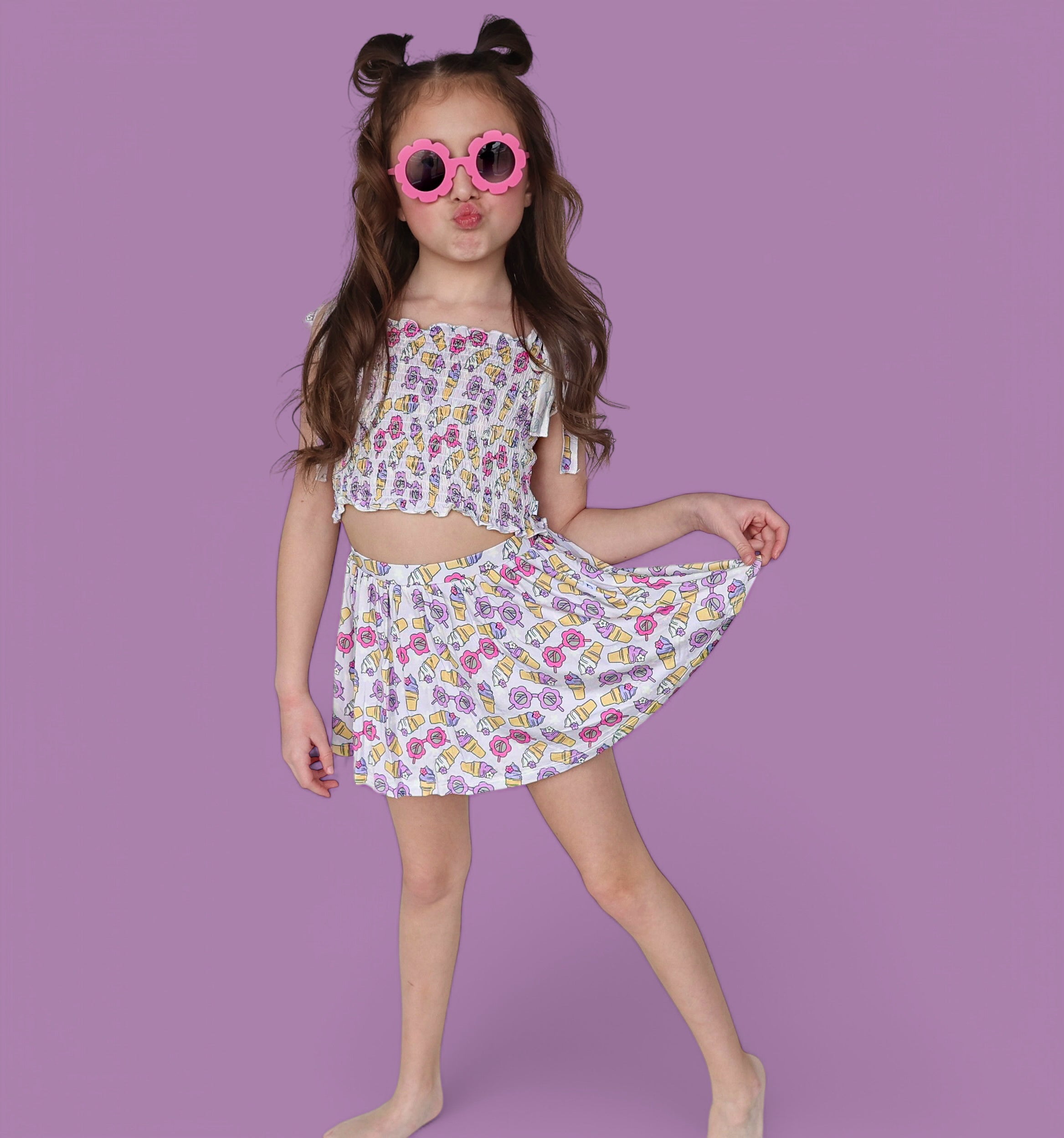 Sweet Summer Dream Smocked Skort Set