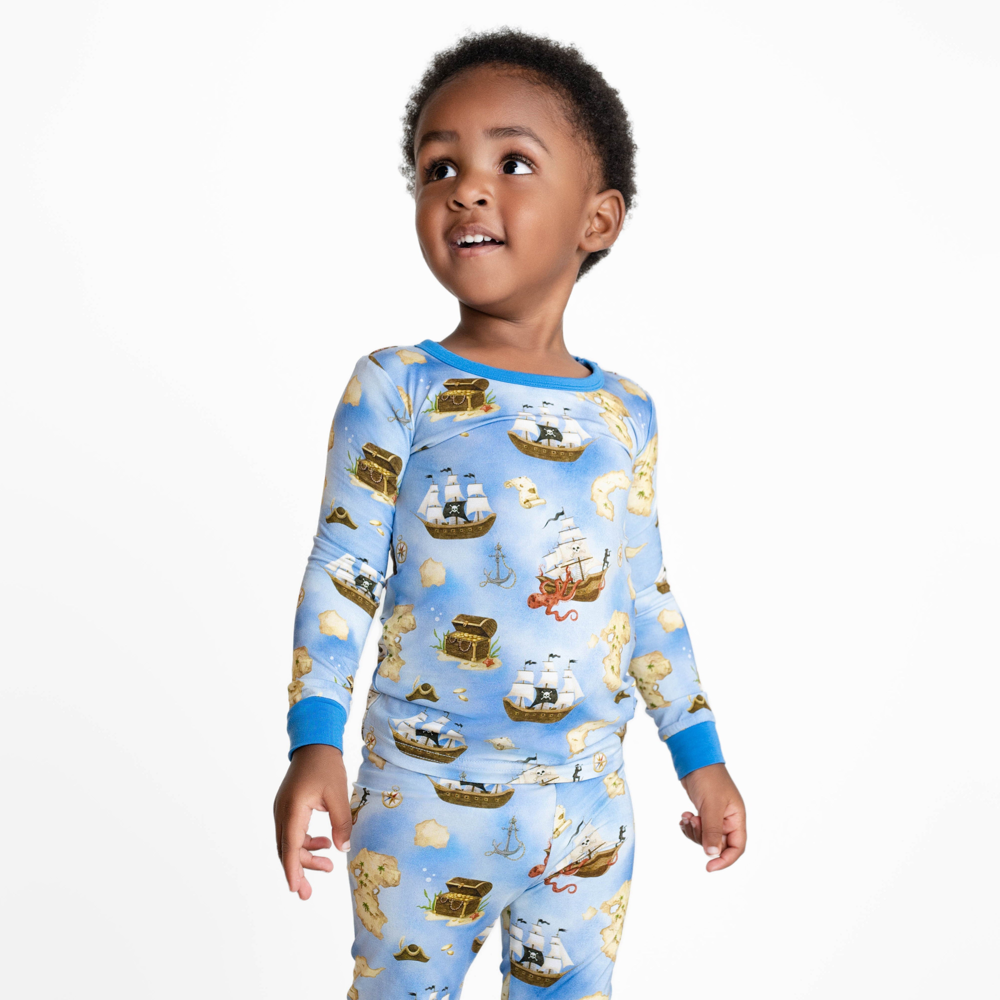 Maps And Mateys (pirate) Long Sleeve Pj's