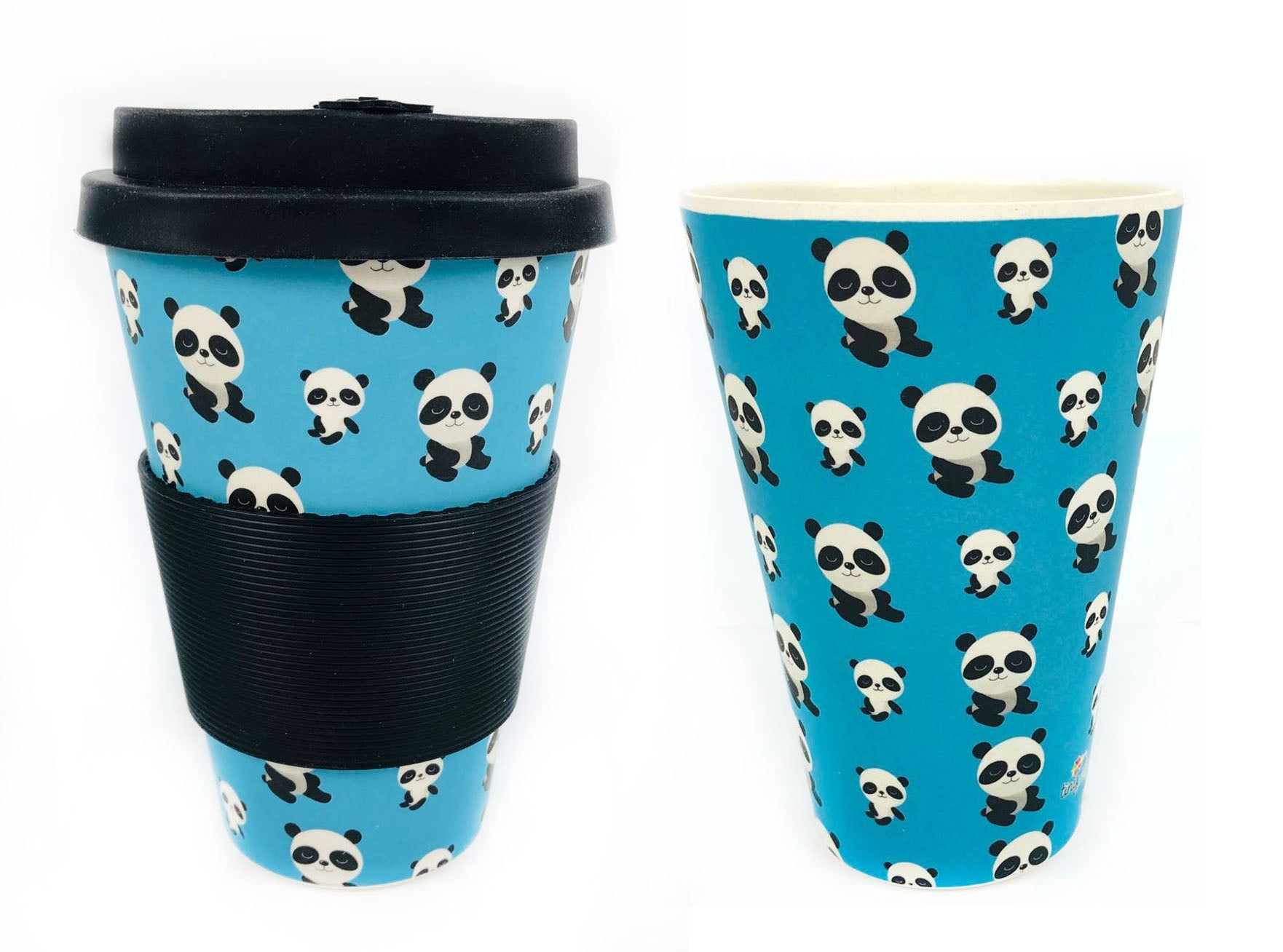 Eco-friendly Reusable Plant Fiber Travel Mug With Panda Design