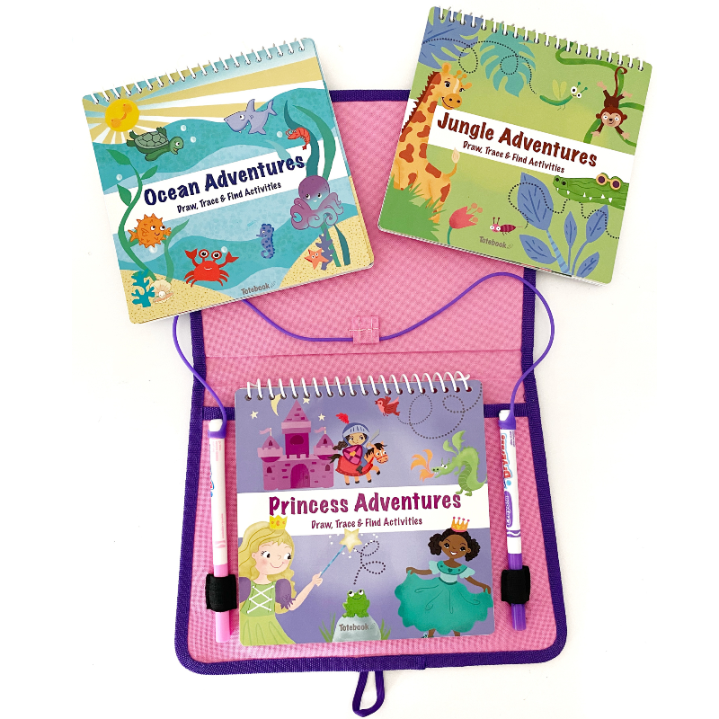 Totebook Kids Dry Erase Activity Kit - Set Of 3 Books