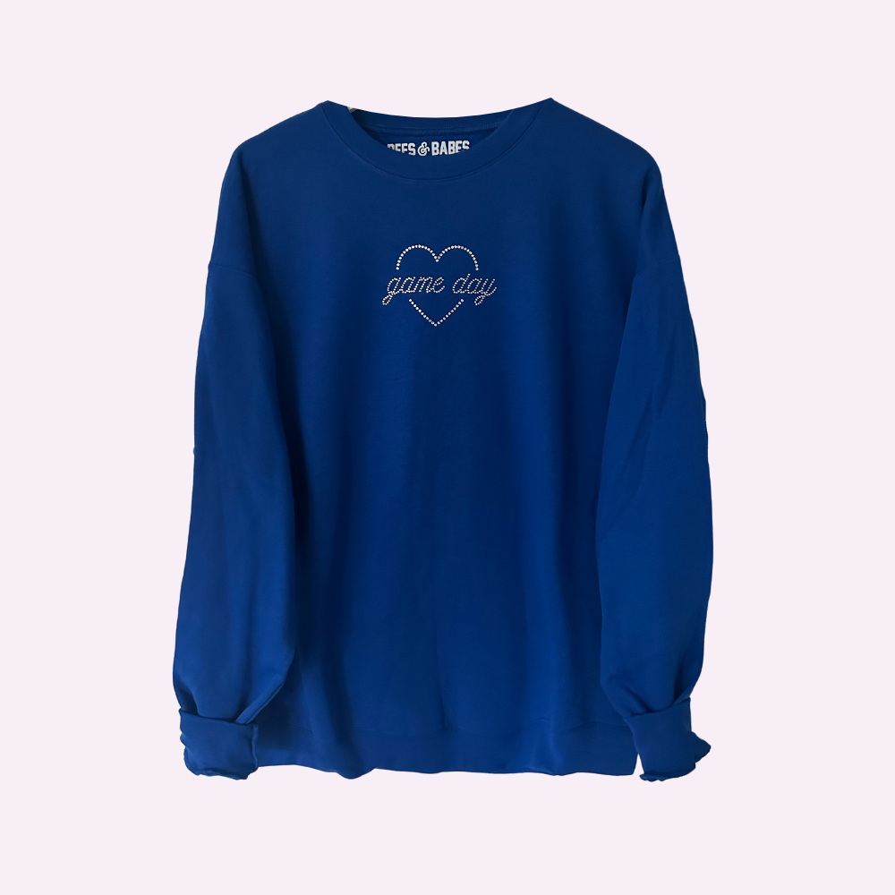 Game Day Shine ♡ Rhinestone Sweatshirt