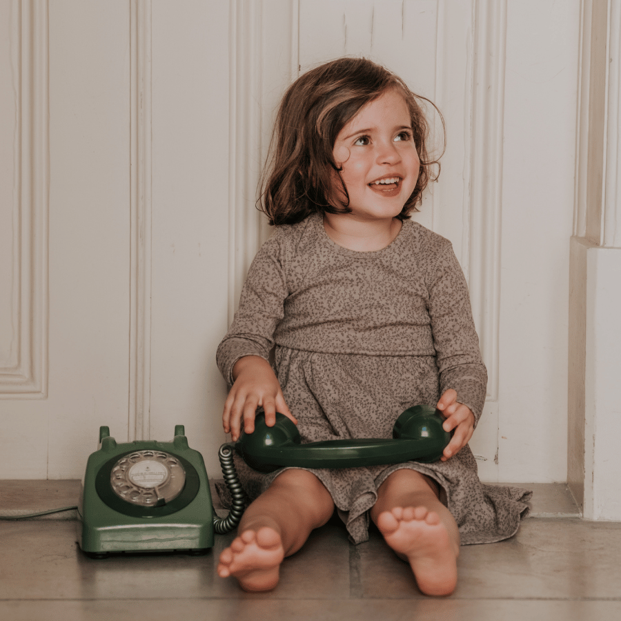 The Printed Long Sleeve Dress - Vine