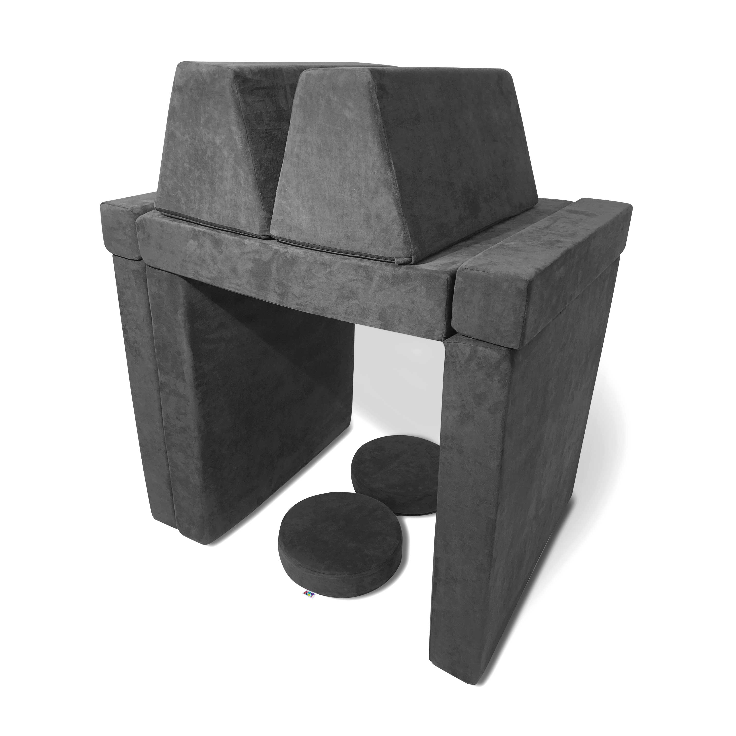 10 Piece Large Soft Furniture Playset Modular Microsuede Foam Play Couch For Creative Kids