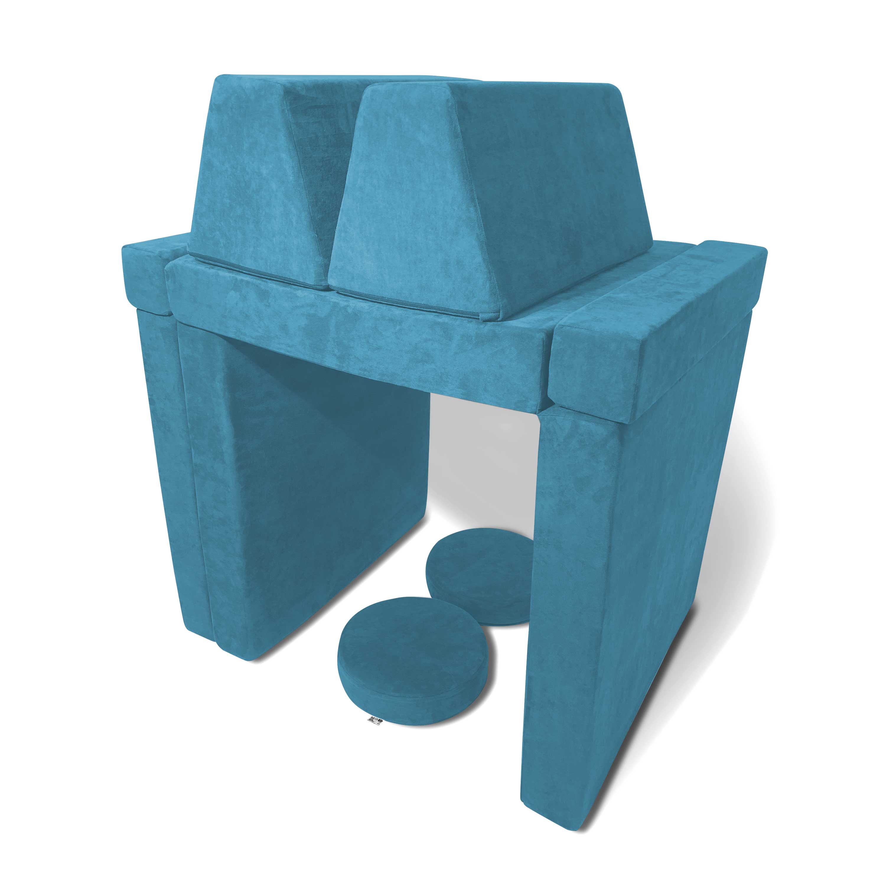10 Piece Large Soft Furniture Playset Modular Microsuede Foam Play Couch For Creative Kids