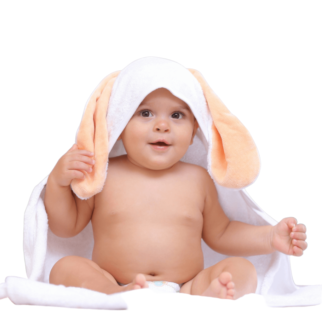 Bamboo Viscose Amber Bunny Hooded Towel & 2 Washcloths