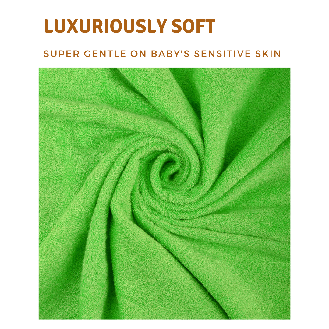 Bamboo Viscose Baby Hooded Towel Green Dinosaur