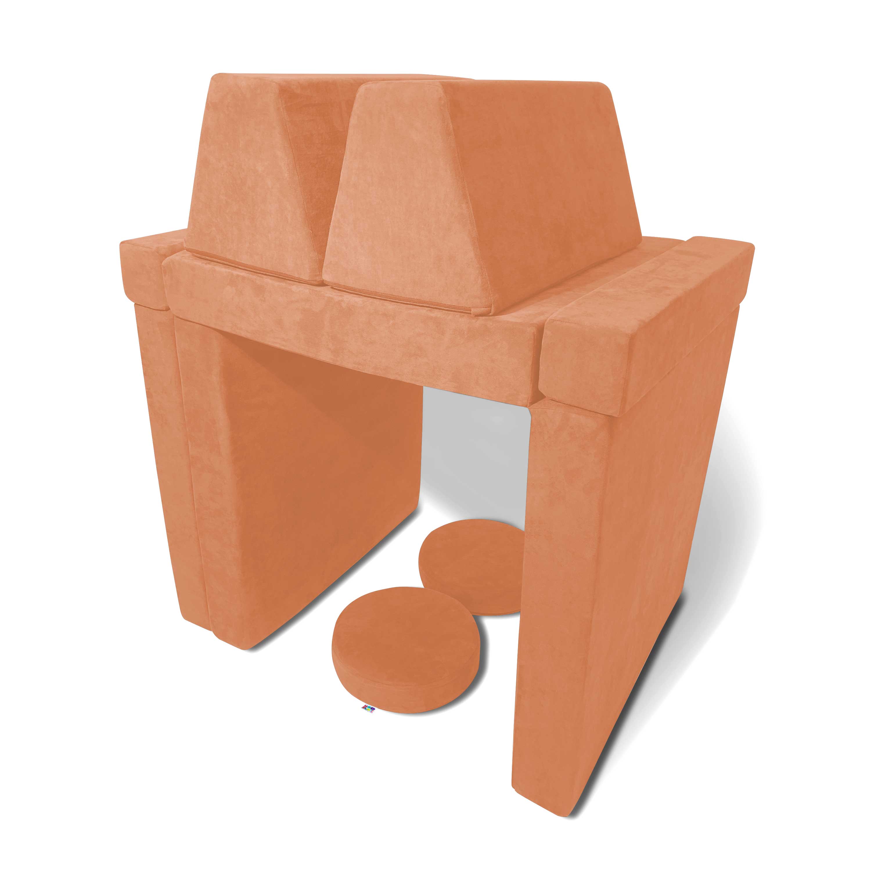 10 Piece Large Soft Furniture Playset Modular Microsuede Foam Play Couch For Creative Kids