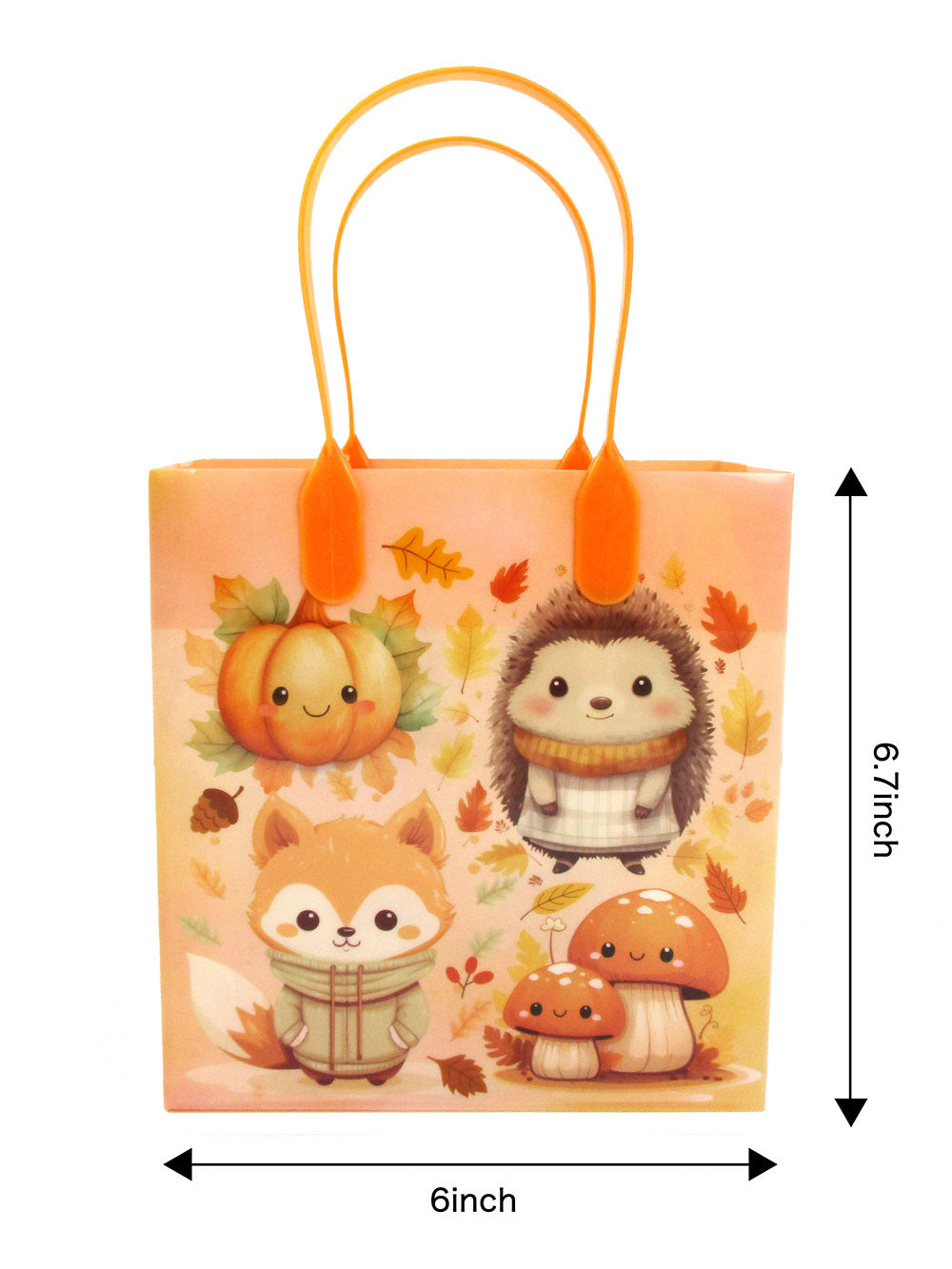 Autumn Cozy Animal Party Favor Treat Bags - Set Of 6 Or 12