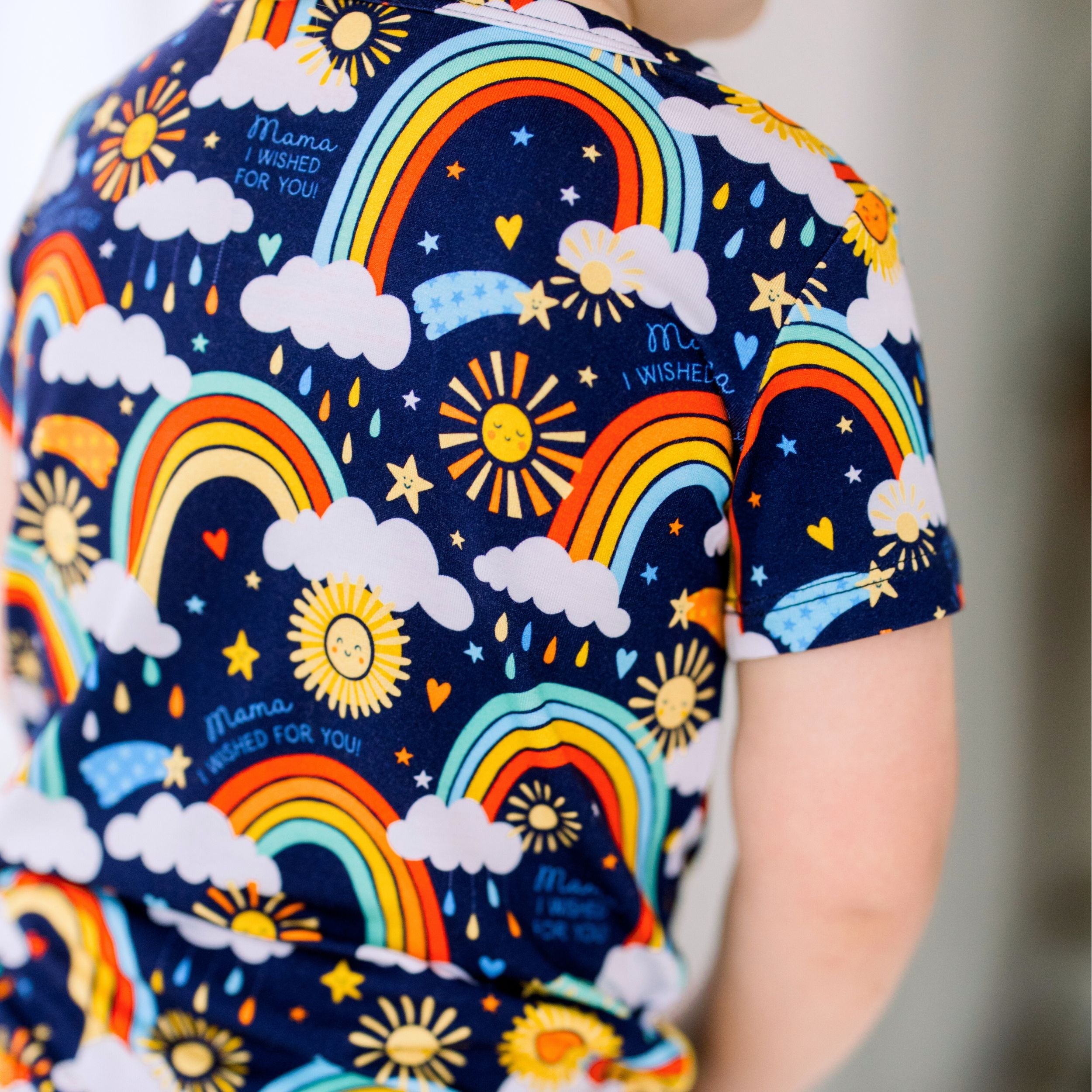 The Second-skin 2-piece Short Sleeve Pajama | Here Comes The Sunshine (blue)