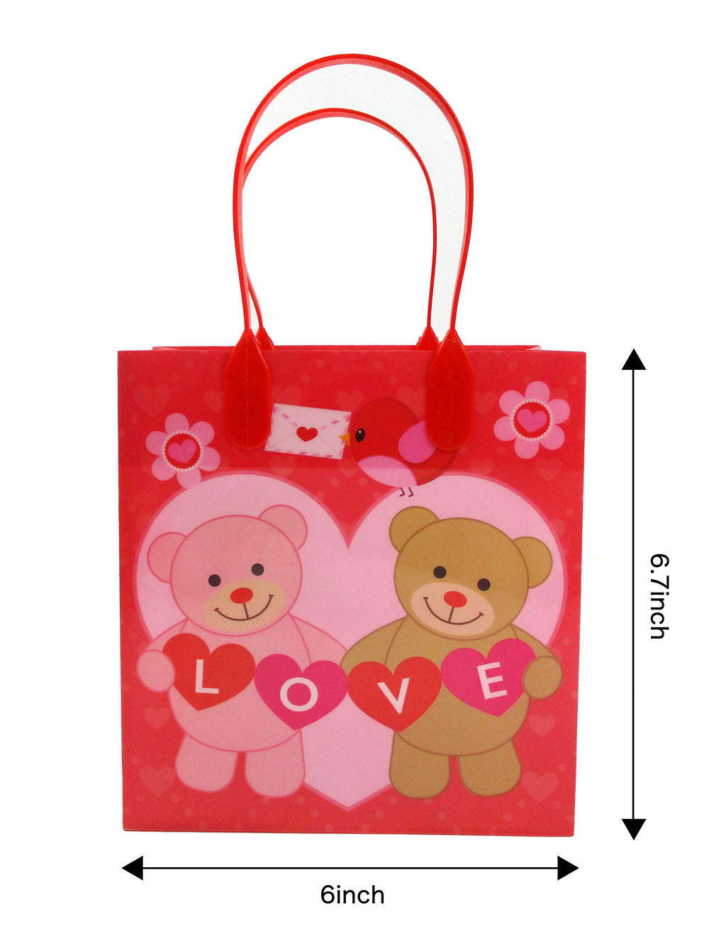 Valentine's Day Party Favor Treat Bags - Set Of 6 Or 12