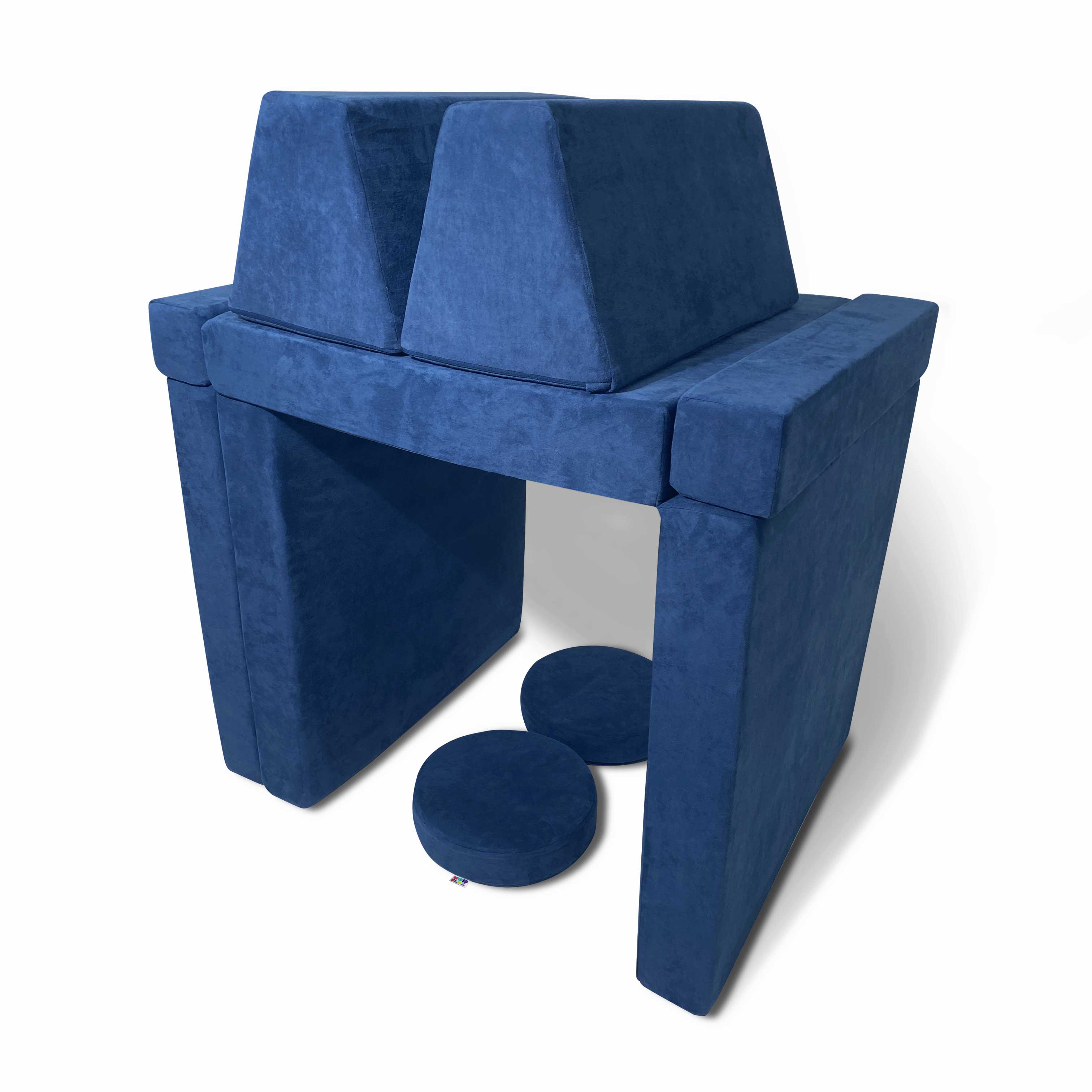 10 Piece Large Soft Furniture Playset Modular Microsuede Foam Play Couch For Creative Kids