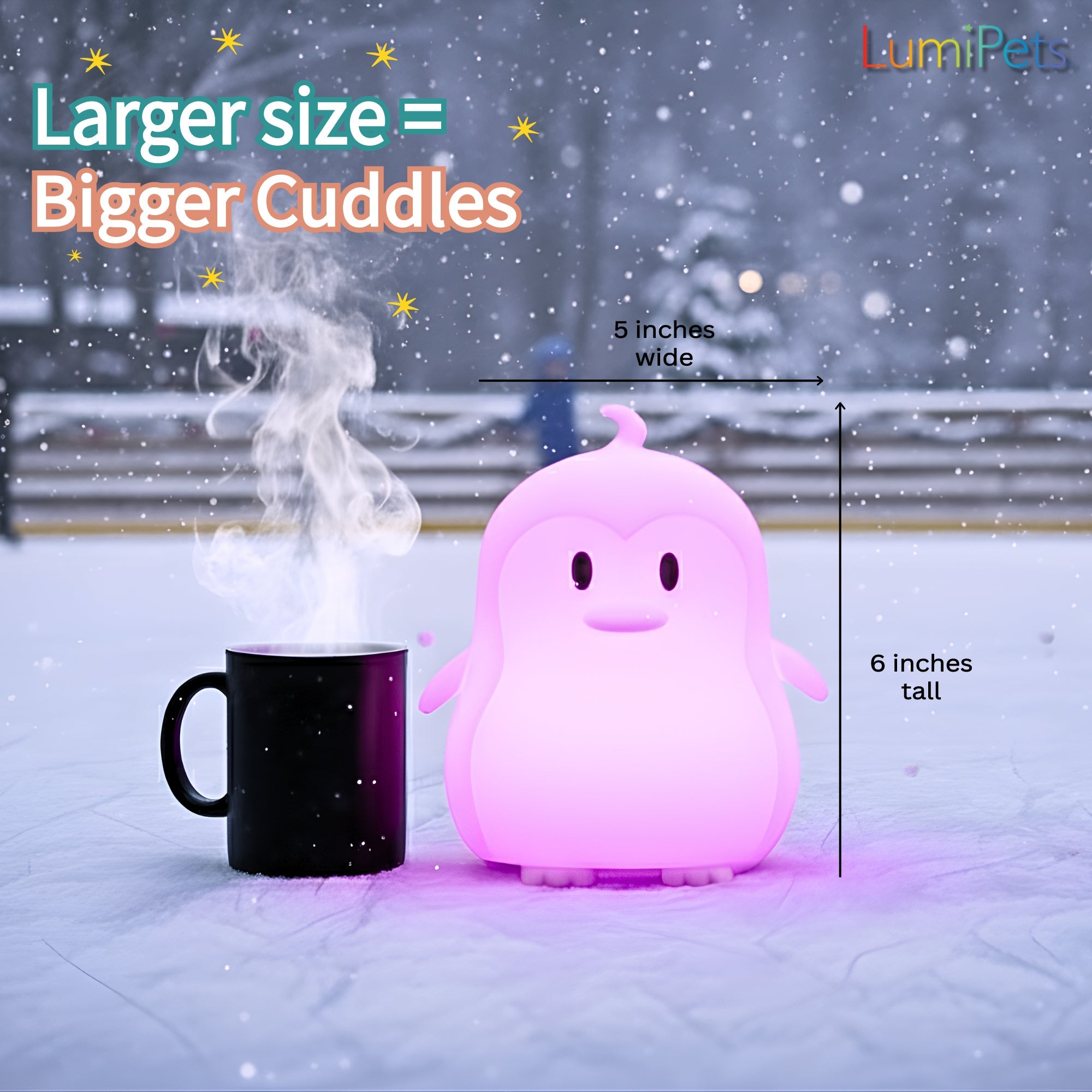 Lumipets® Pebbles The Penguin- Children's Touch Night Light