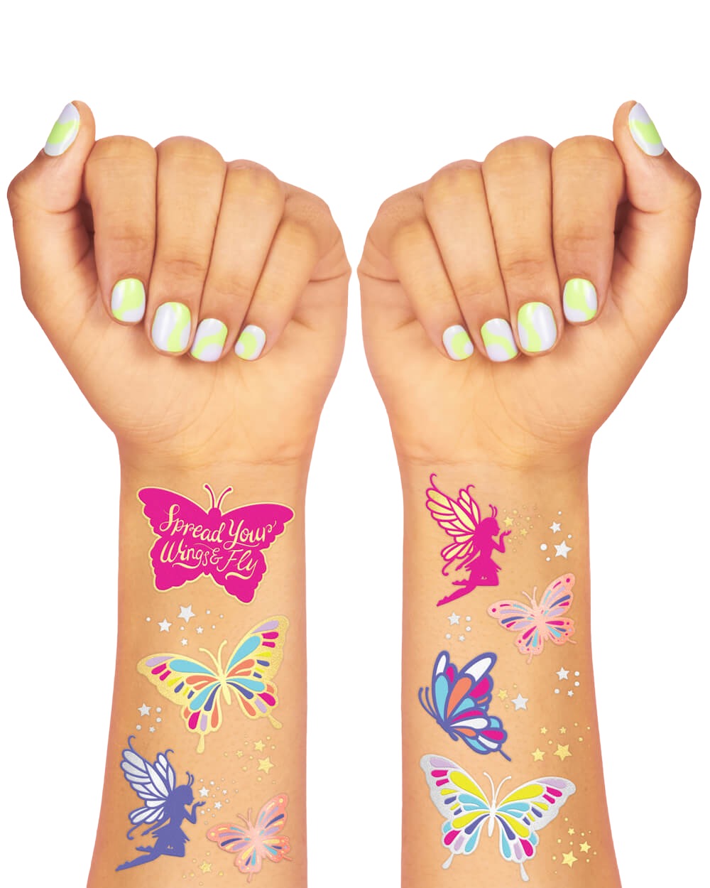 Fairy Flutter Tats - 34 Foil Temporary Tattoos