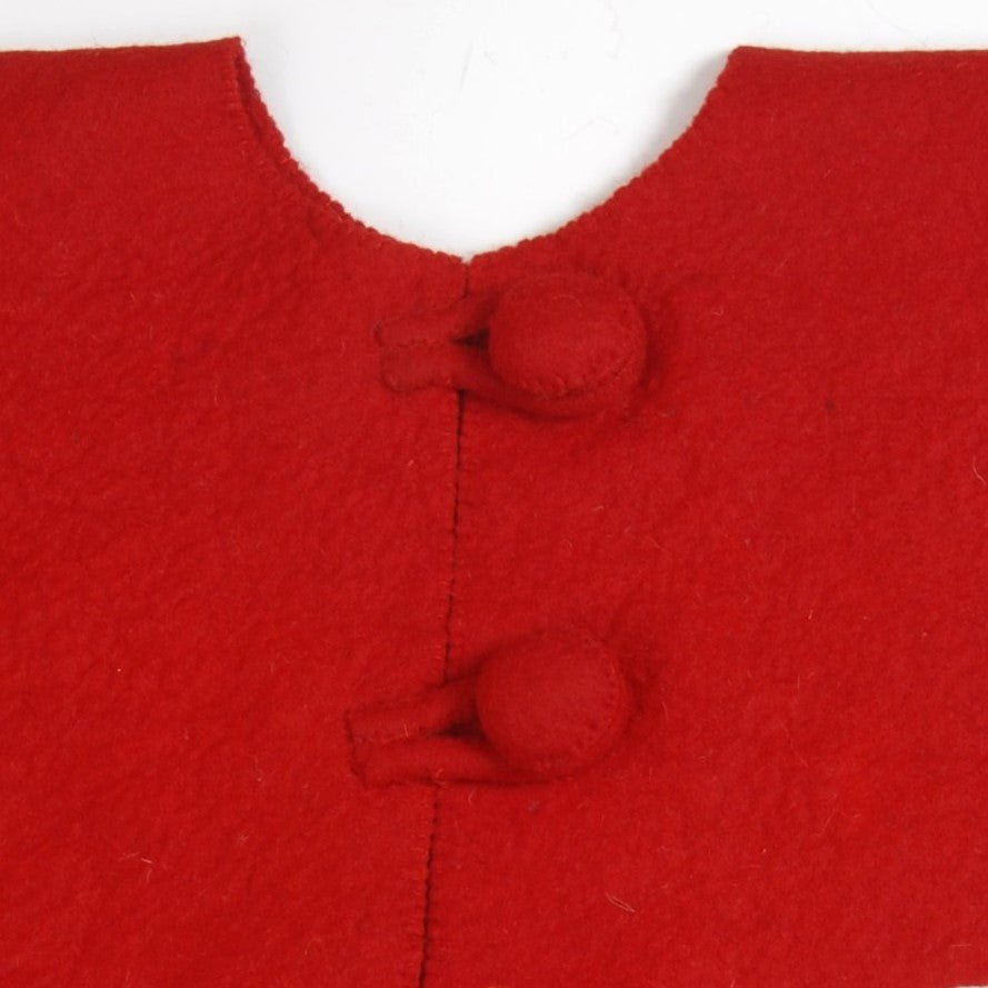 Handmade Toy Train Red Christmas Tree Skirt Felt 26"/60"